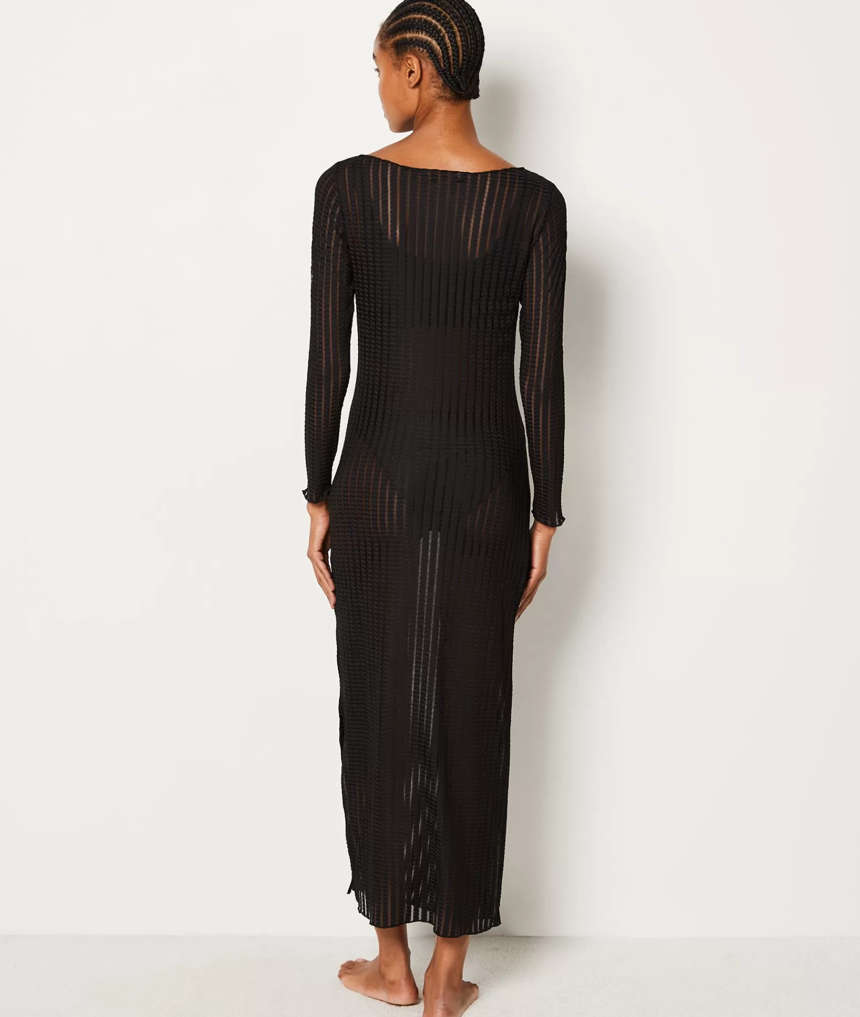 Etam Nightgowns>Nuisette longue rayures transparentes