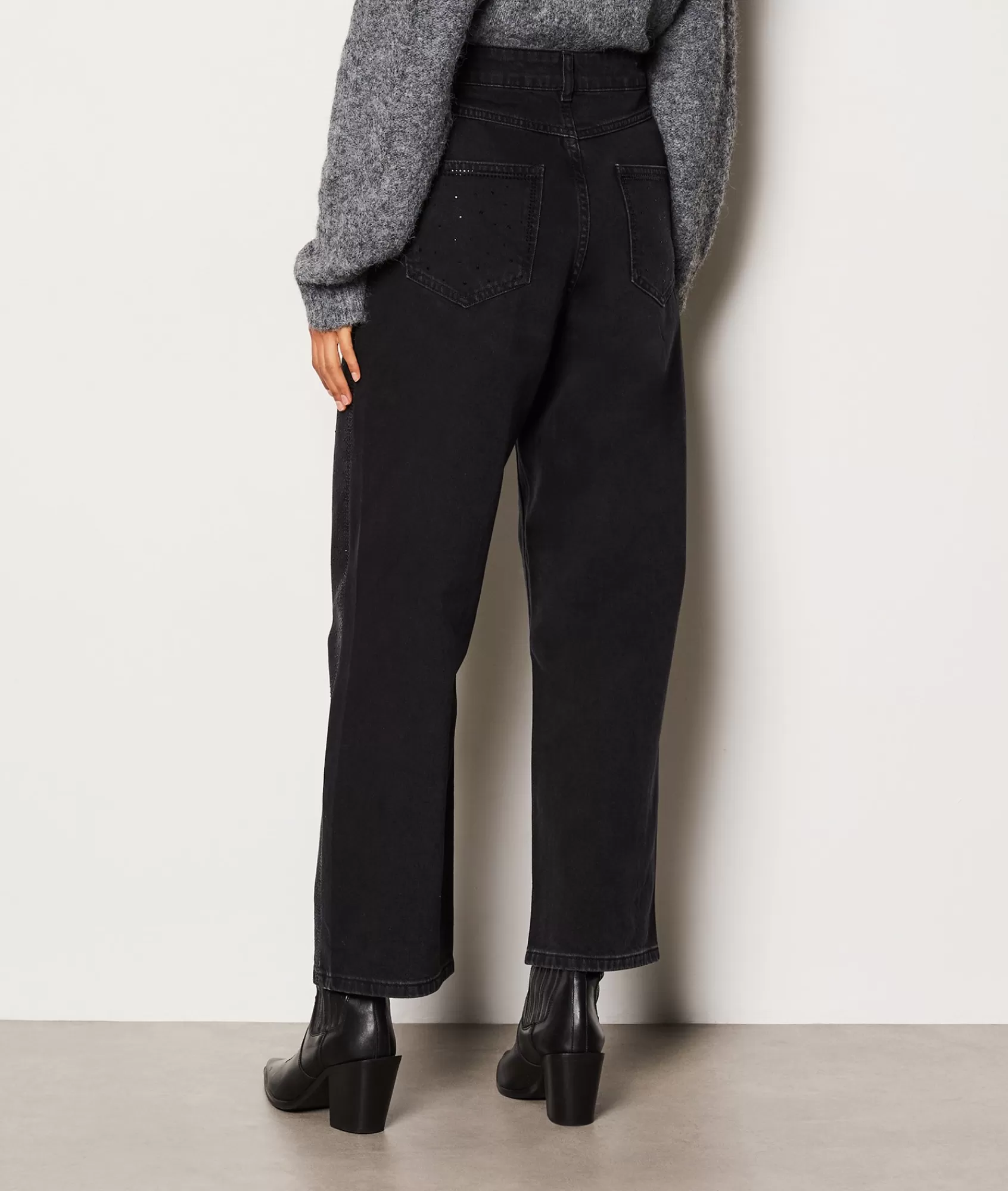 Etam Straight-leg Pants>Pantalon coupe droite à strass