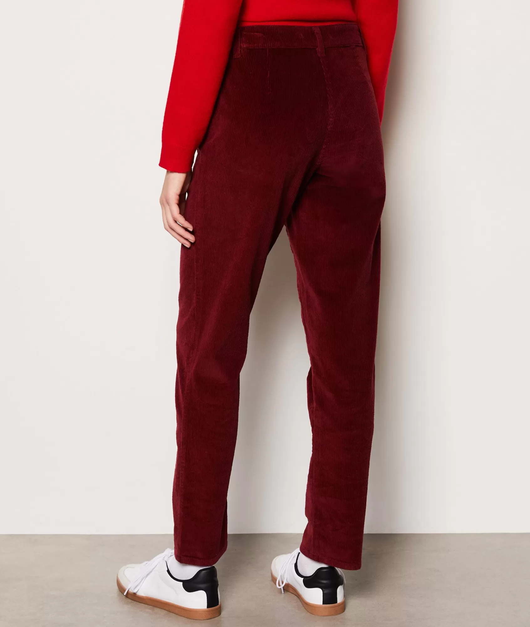 Etam Straight-leg Pants>Pantalon côtelé en coton coupe droite