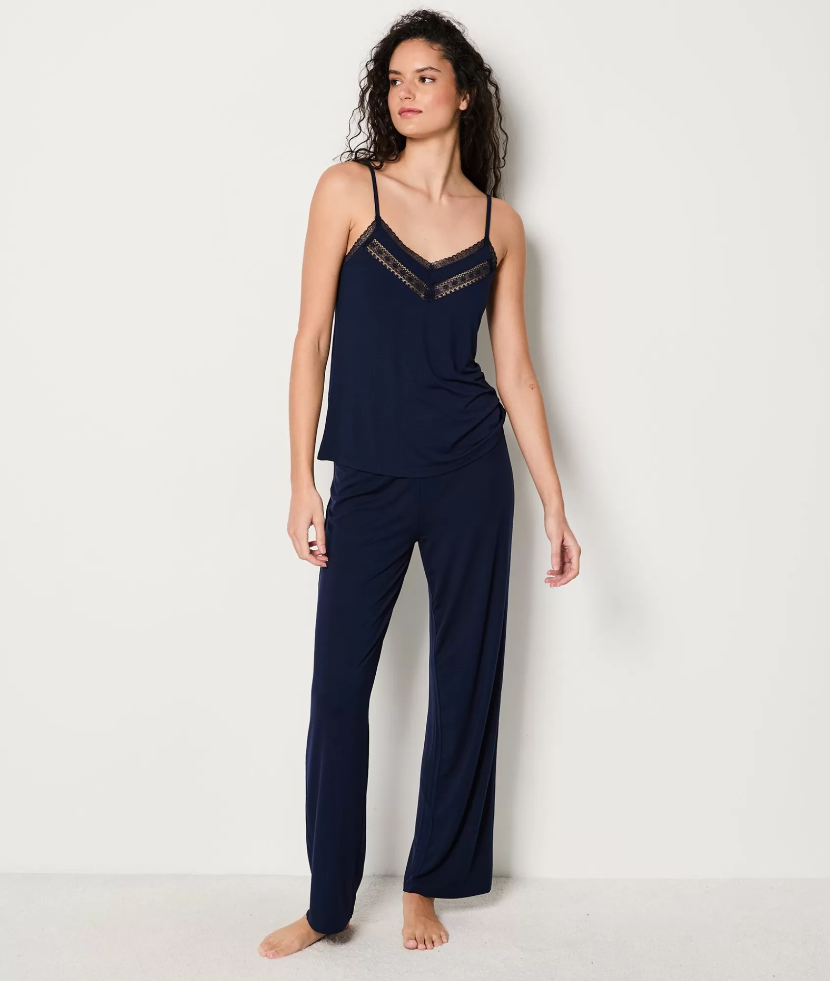 Etam Pyjama Bottoms>Pantalon de pyjama coupe large en modale