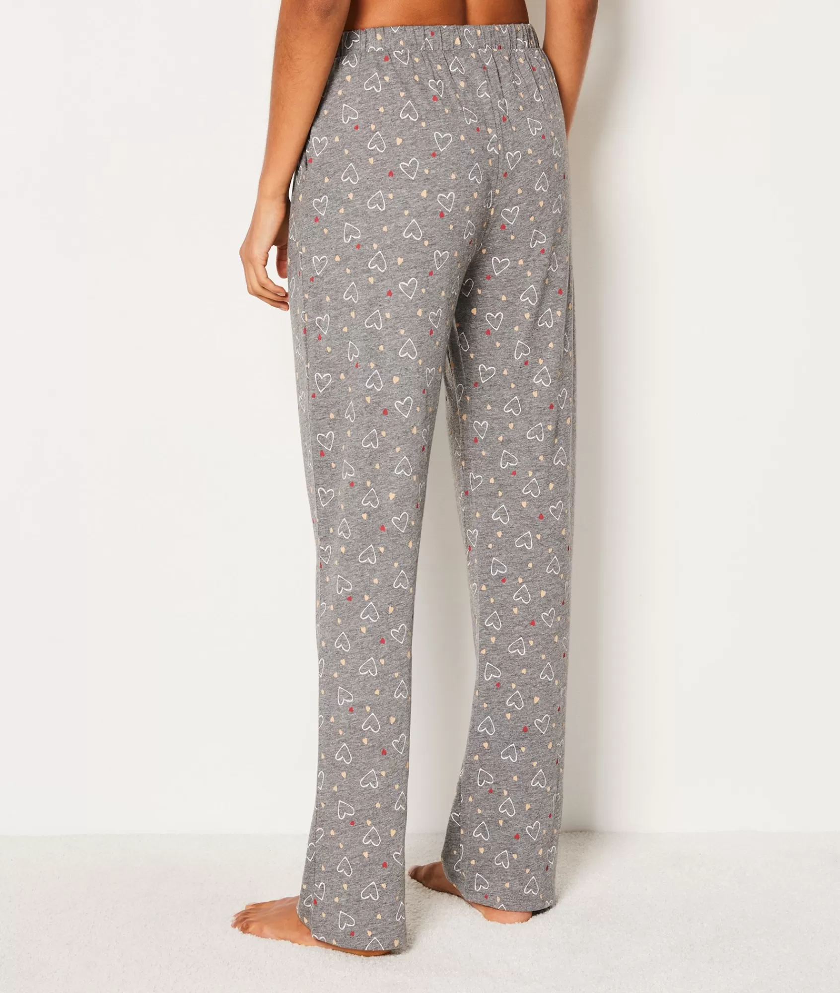 Etam Pyjama Bottoms>Pantalon de pyjama en coton à cœurs