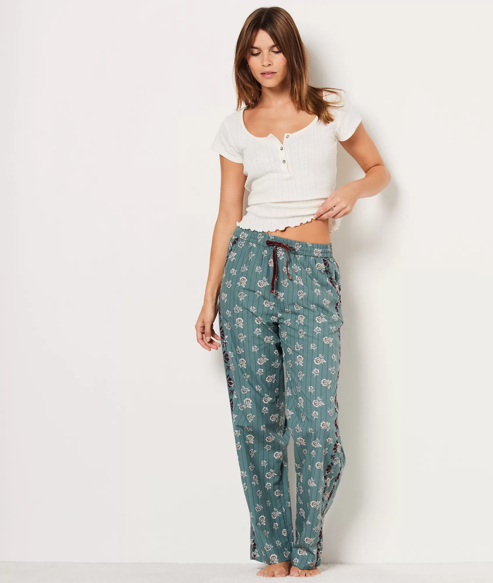 Etam Pyjama Bottoms>Pantalon de pyjama imprimé fleuri