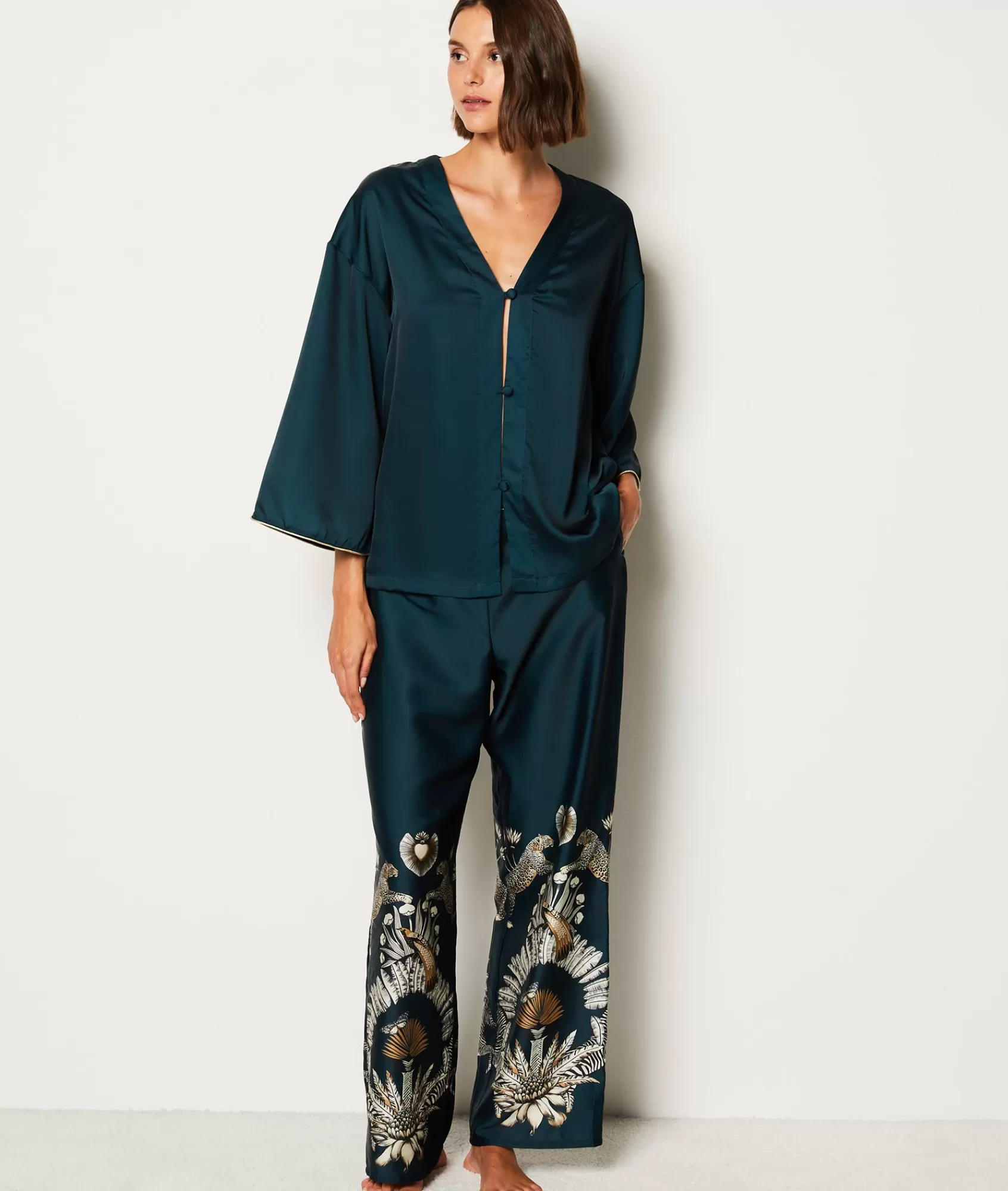 Etam Pyjama Bottoms>Pantalon de pyjama satiné imprimé