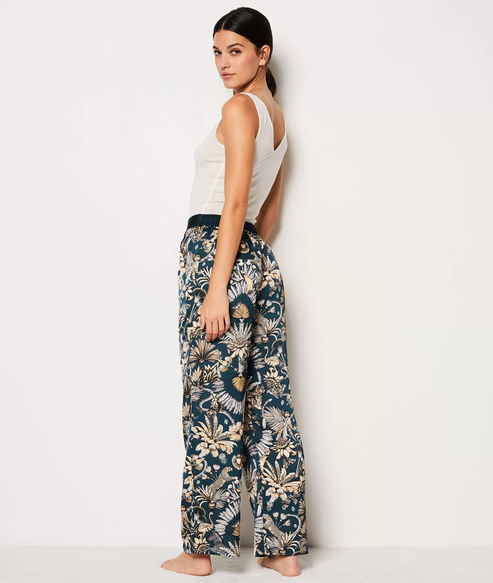 Etam Pyjama Bottoms>Pantalon de pyjama satiné imprimé