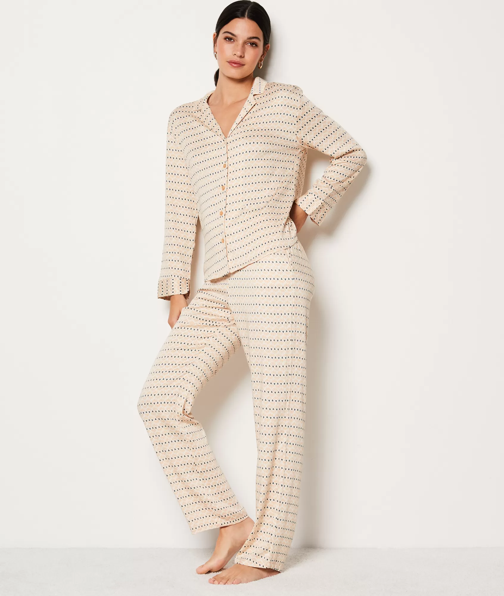 Etam Pyjama Bottoms>Pantalon de pyjamas en twill imprimé