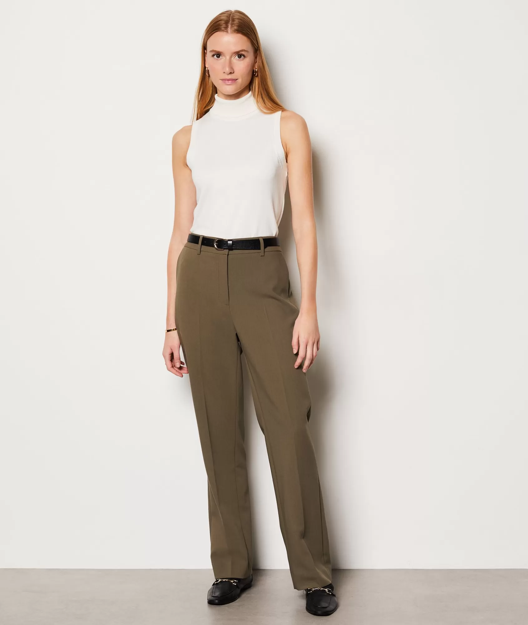 Etam Wide-leg Pants>Pantalon en twill coupe large
