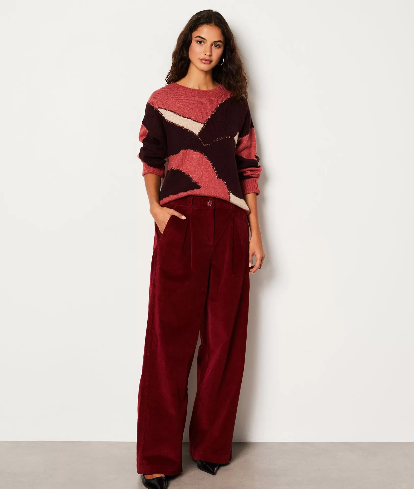 Etam Wide-leg Pants>Pantalon large côtelé