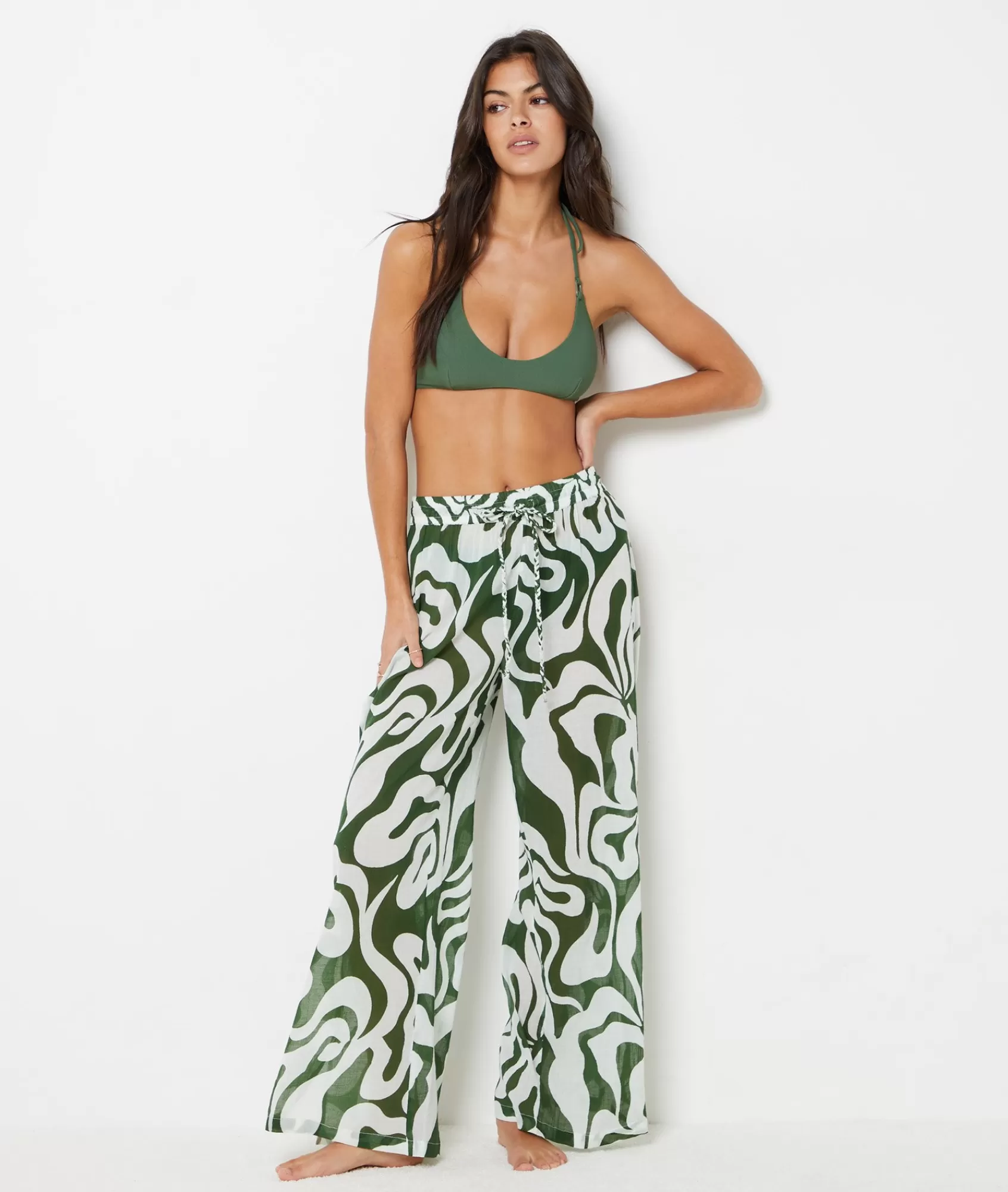 Etam Dresses & Cover-ups | Printed Swimwear>Patterned Cotton Beach Trousers
