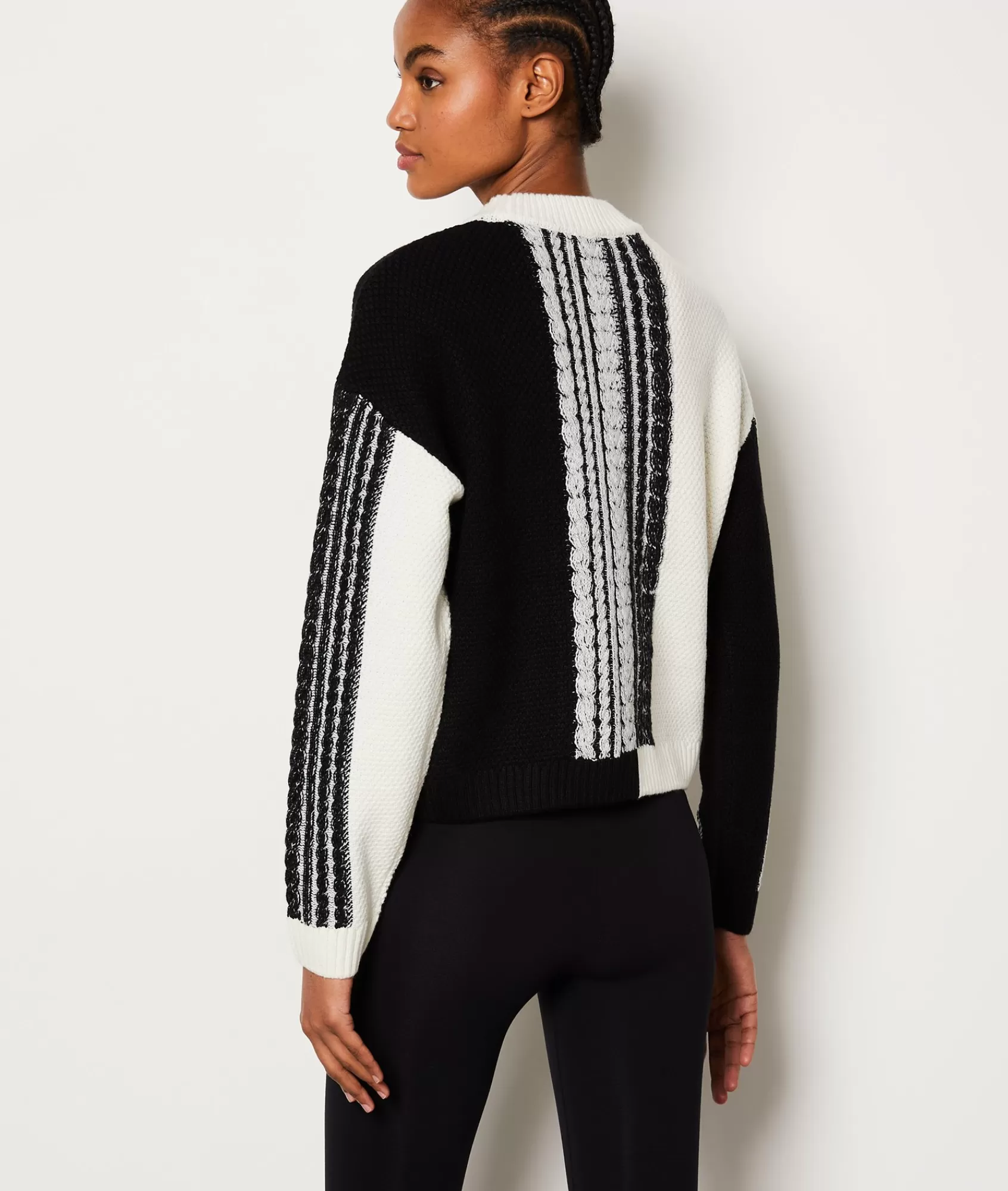 Etam Crewnecks>Patterned Crew Neck Sweater