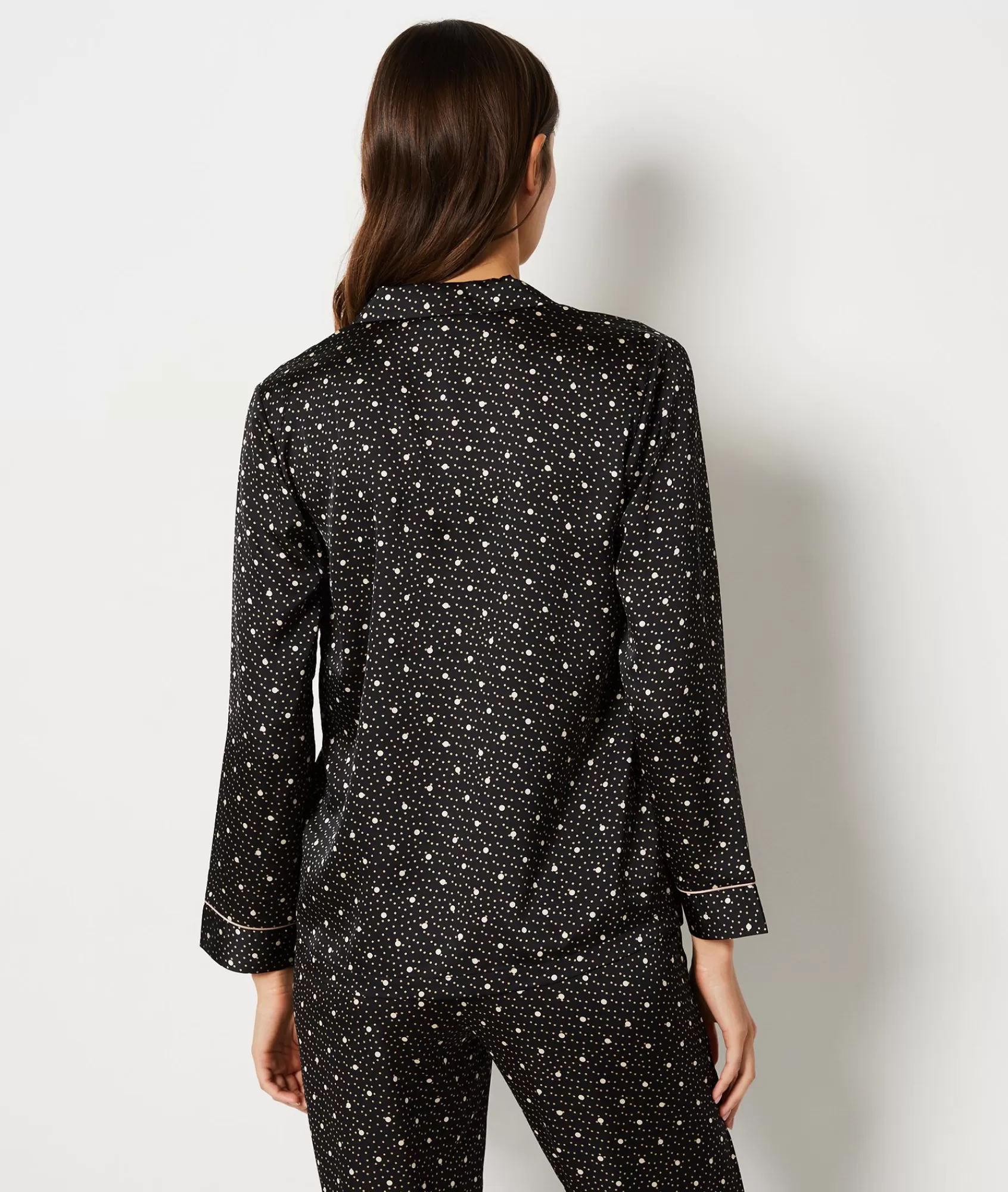 Etam Pyjama Tops>Polka Dot Satin Nightshirt