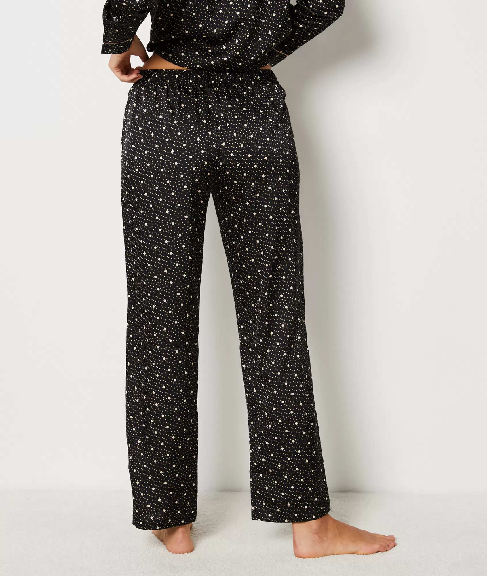 Etam Pyjama Bottoms>Polka Dot Satin Pyjama Trousers