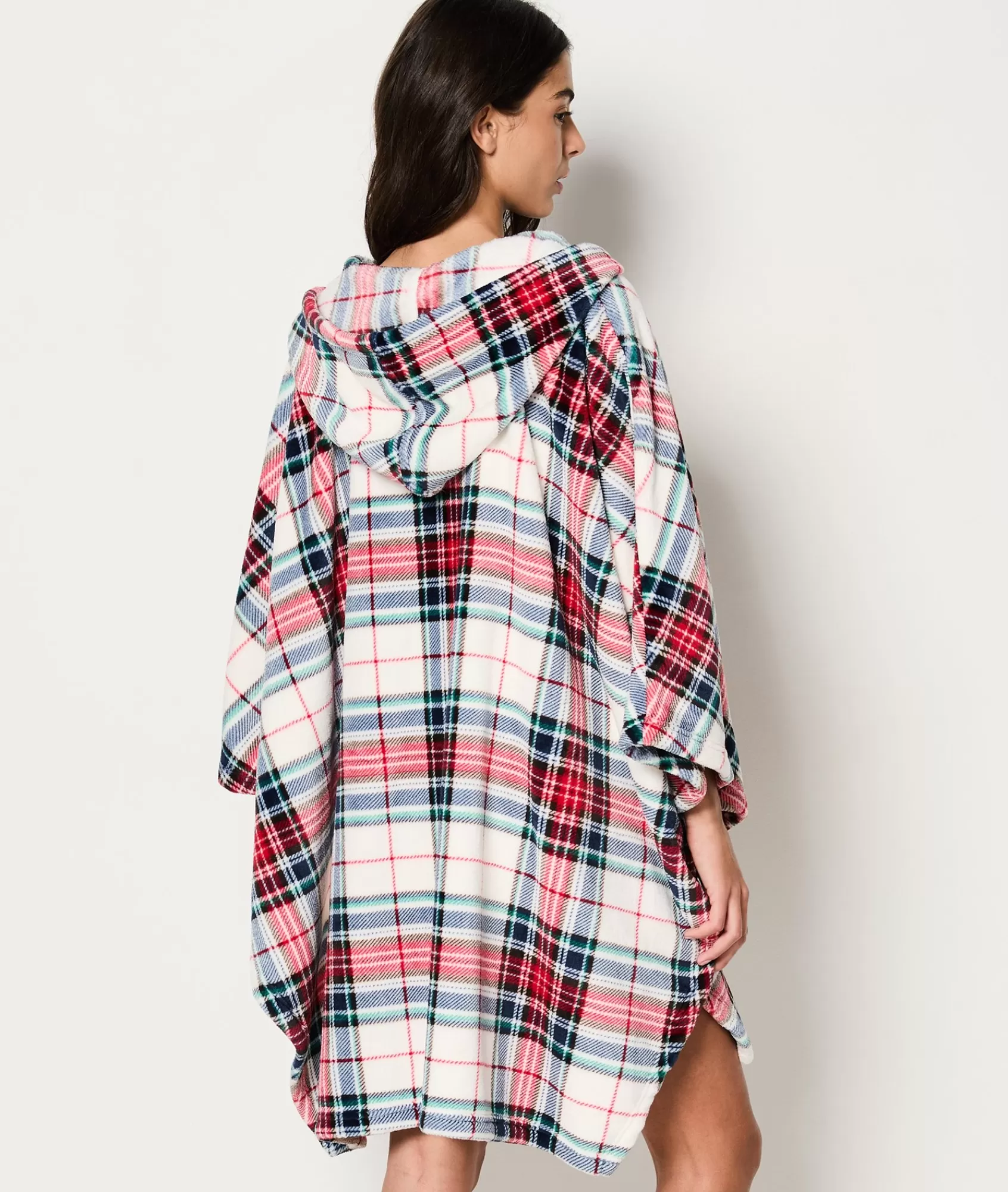 Etam Pyjama Ponchos, Sweatshirts & Jackets>Poncho à carreaux