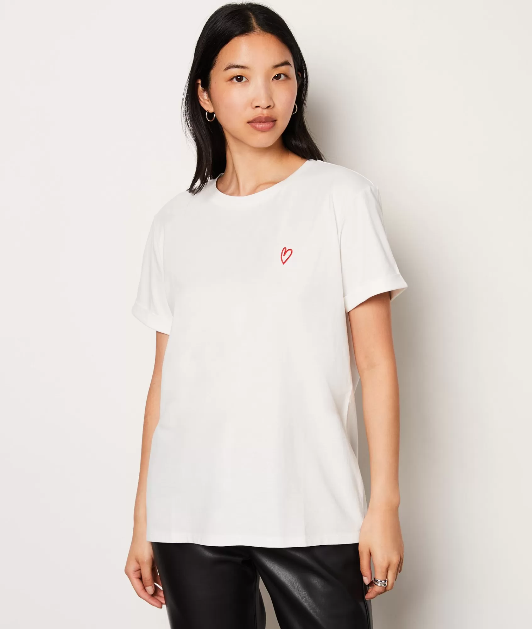 Etam T-shirts>Printed "Mon chéri" T-shirt in Cotton