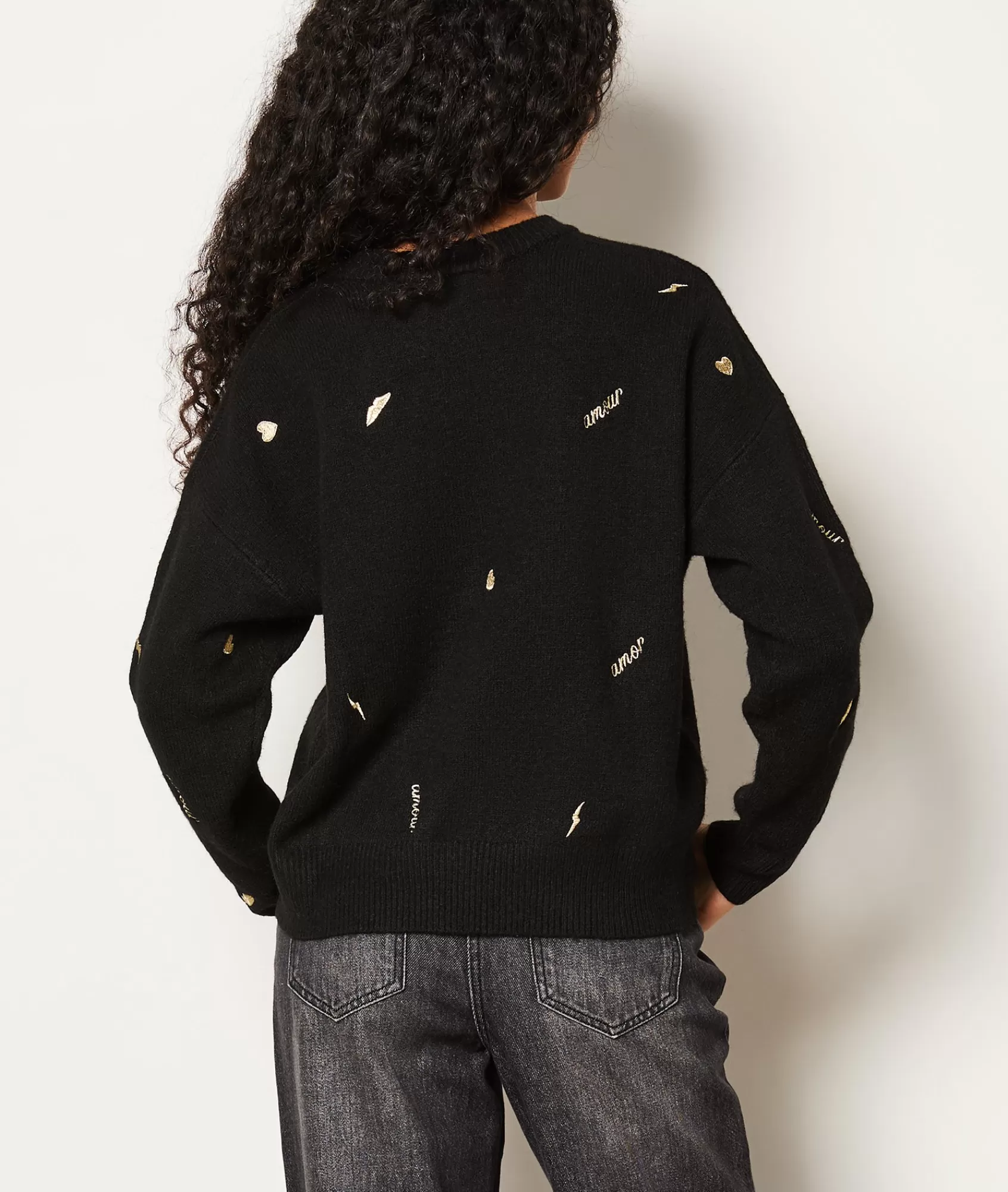 Etam Crewnecks>Pull à imprimé dorée
