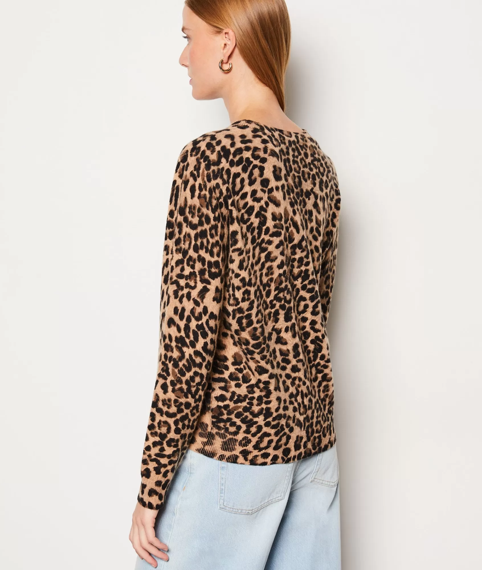Etam Crewnecks>Pull col rond cachemire léopard
