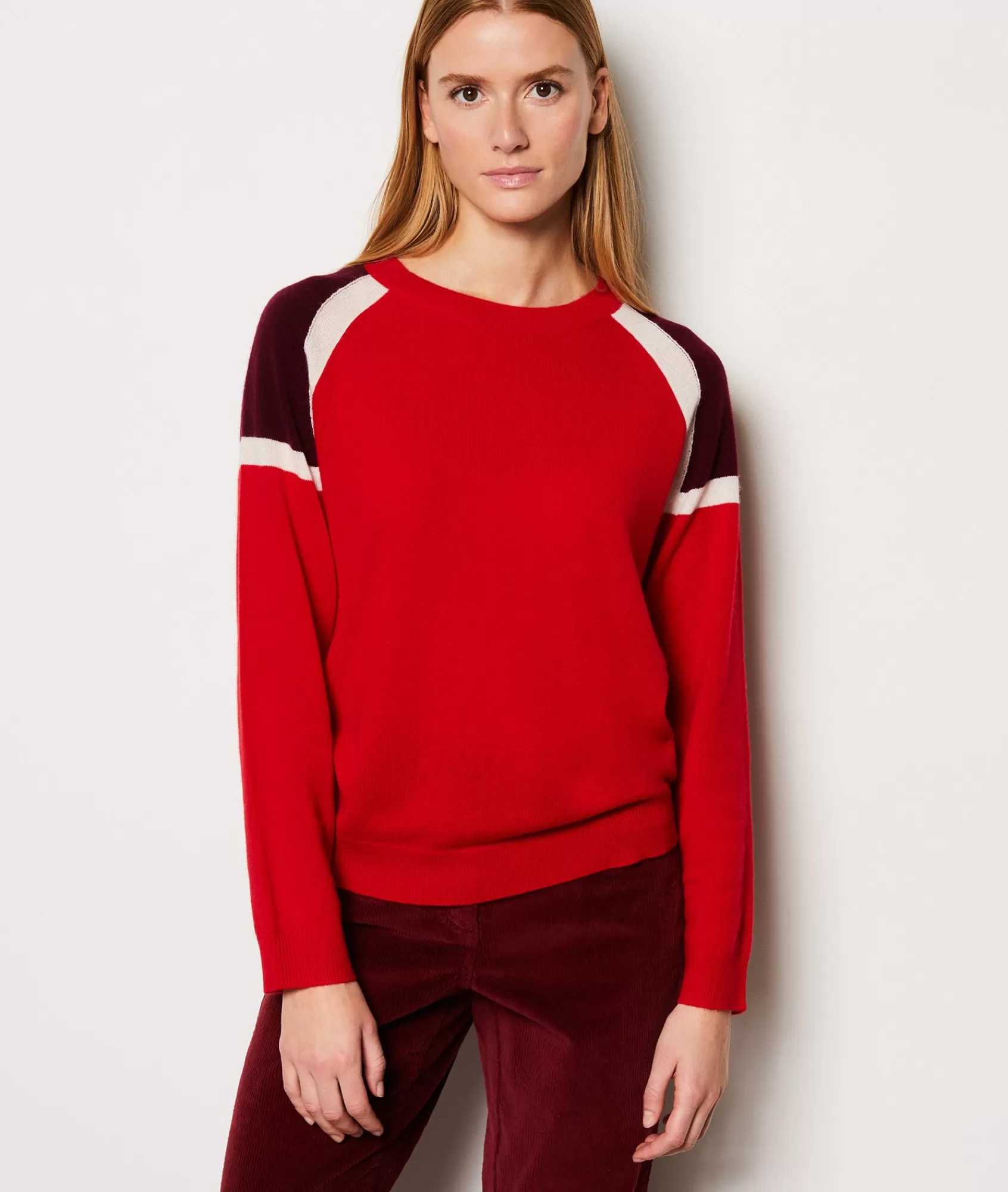 Etam Crewnecks>Pull col rond cachemire patch épaules