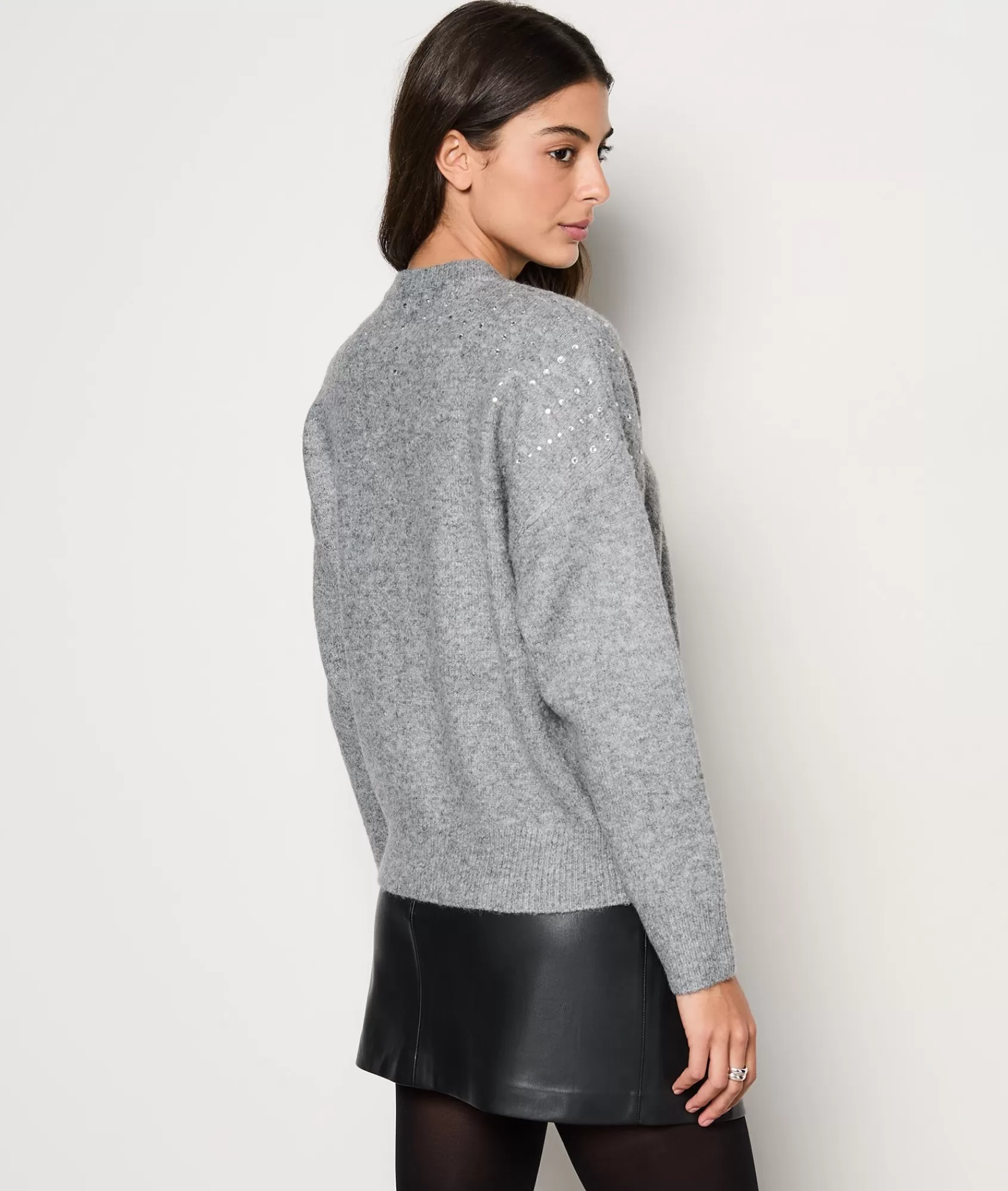 Etam Crewnecks>Pull col rond détails strass