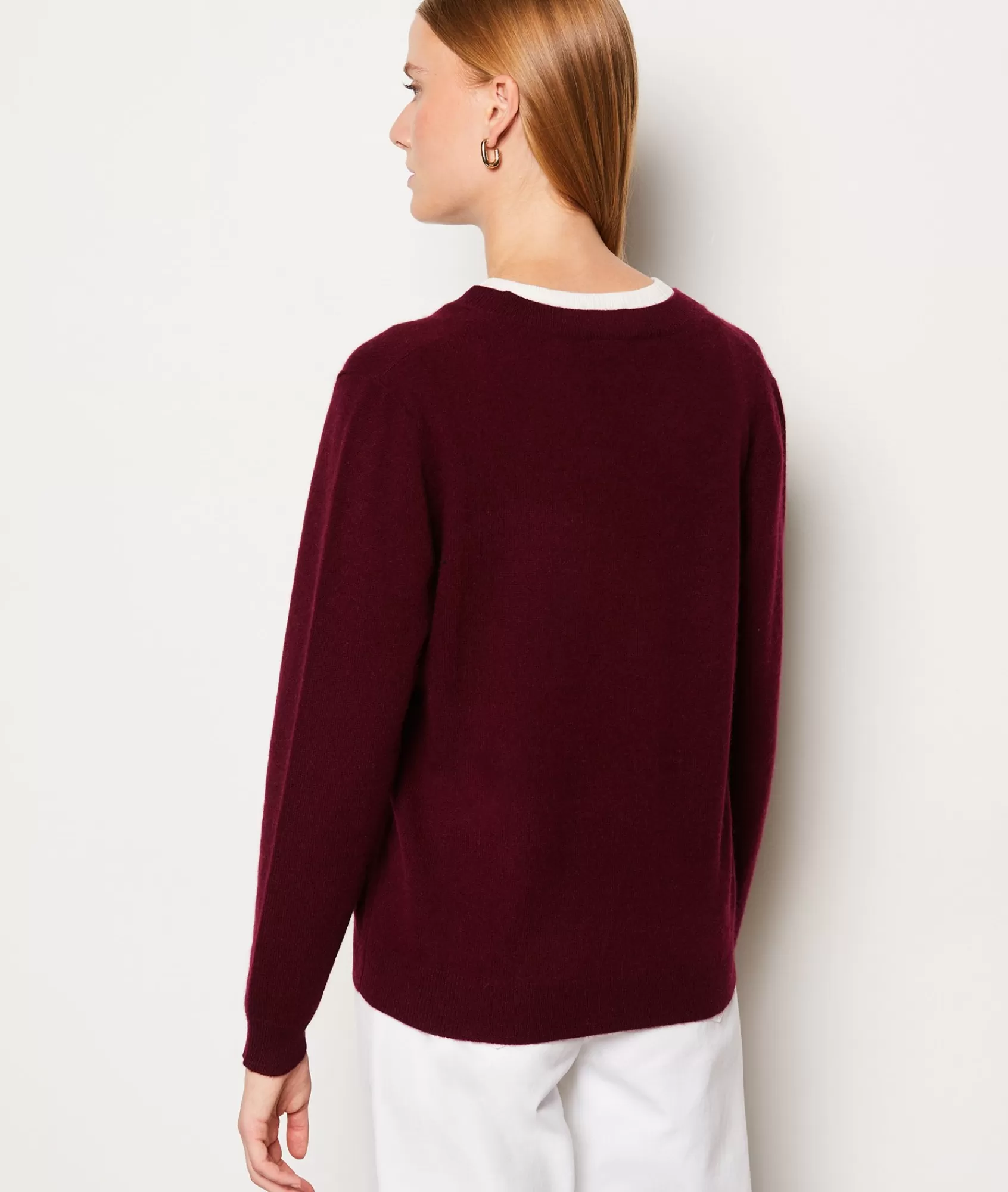 Etam V-necks>Pull col V 100% cachemire