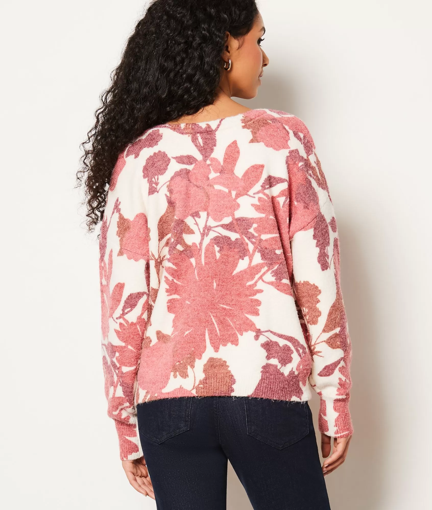 Etam V-necks>Pull col V à motifs fleuris
