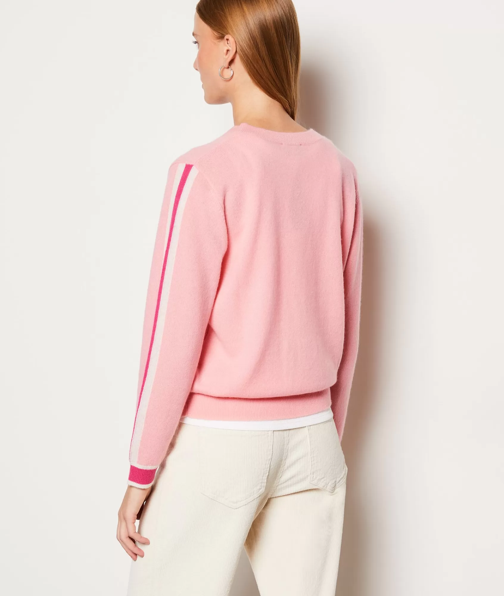 Etam V-necks>Pull col V cachemire patch