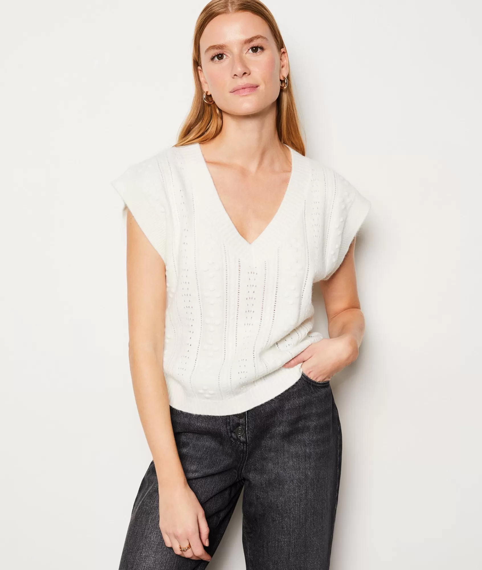 Etam Sleeveless | V-necks>Pull col V sans manches