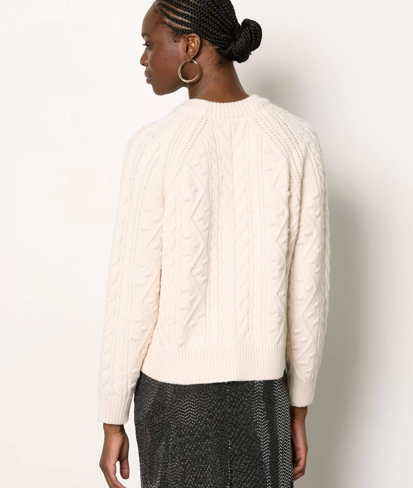 Etam Crewnecks>Pull en maille torsadée