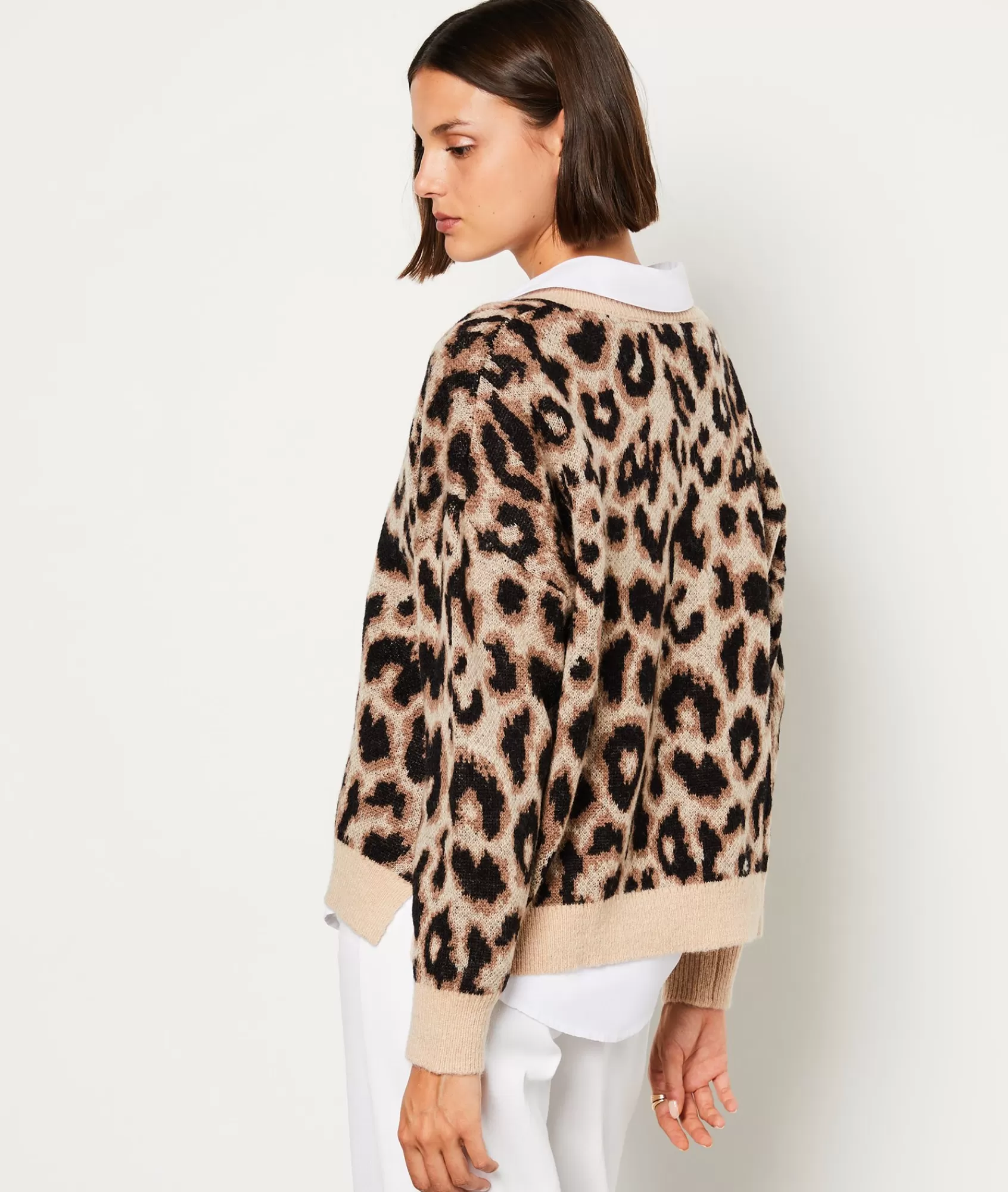 Etam V-necks>Pull imprimé col V