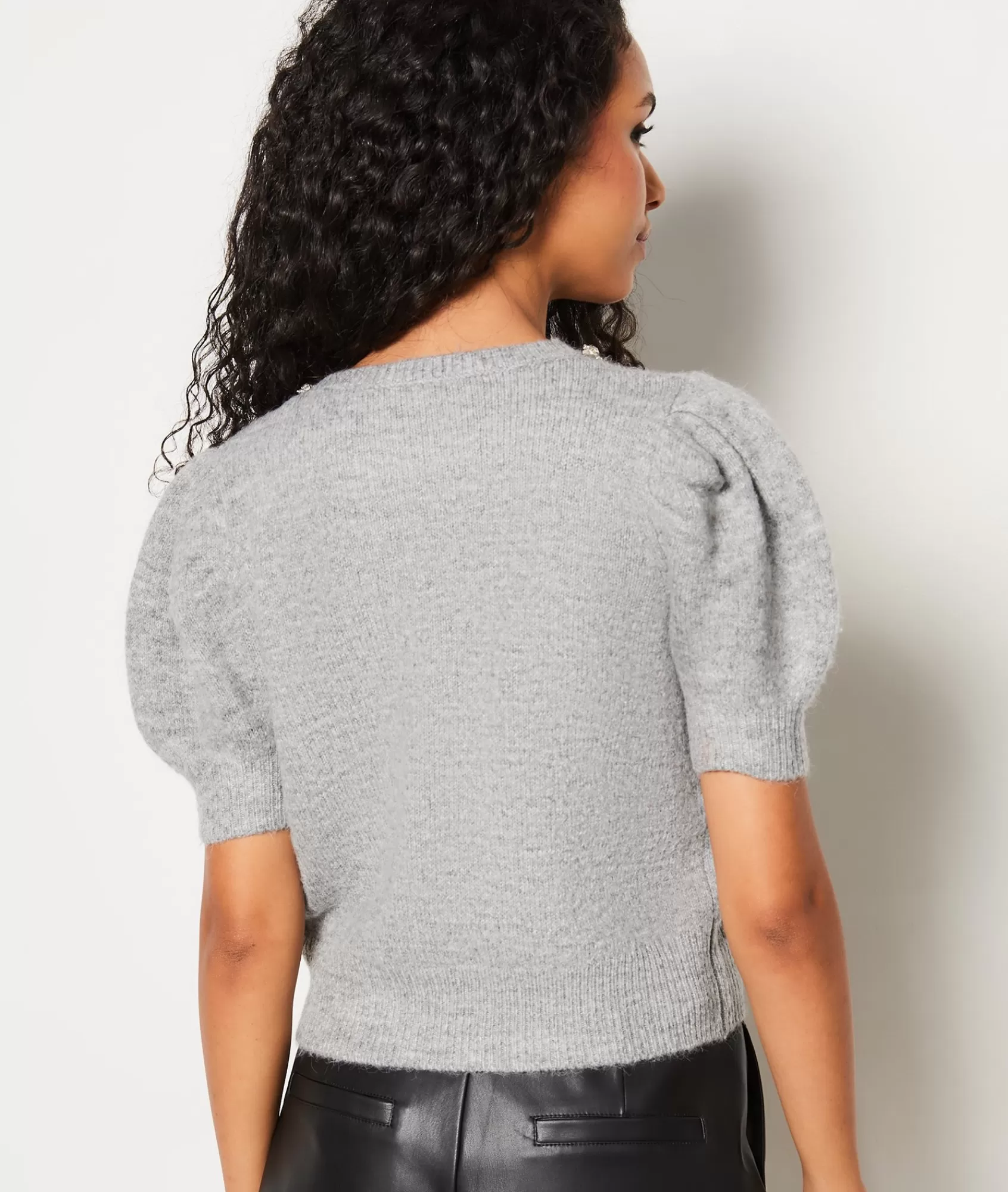 Etam Crewnecks>Pull manches courtes col à strass