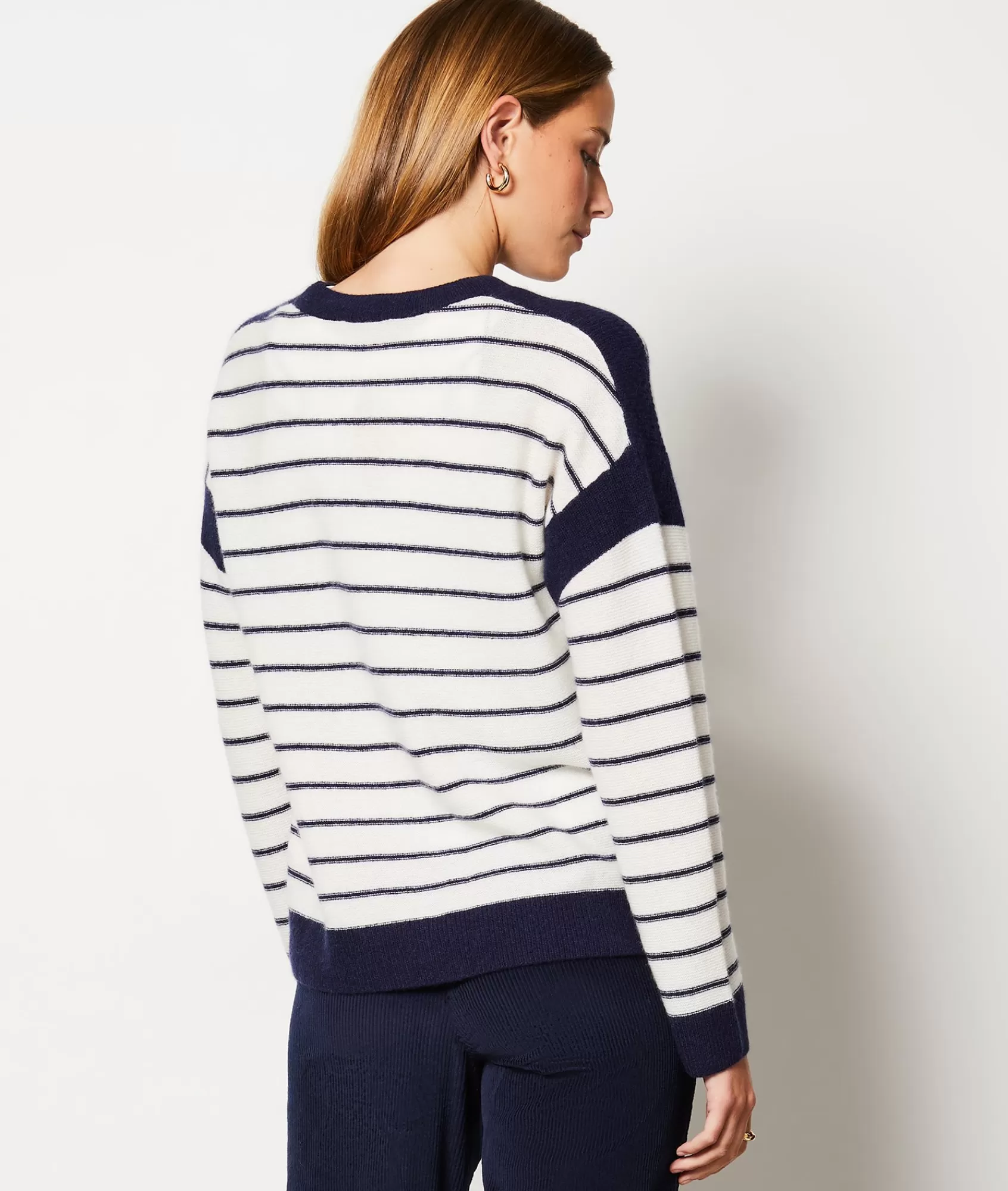Etam Crewnecks>Pull marinière en cachemire