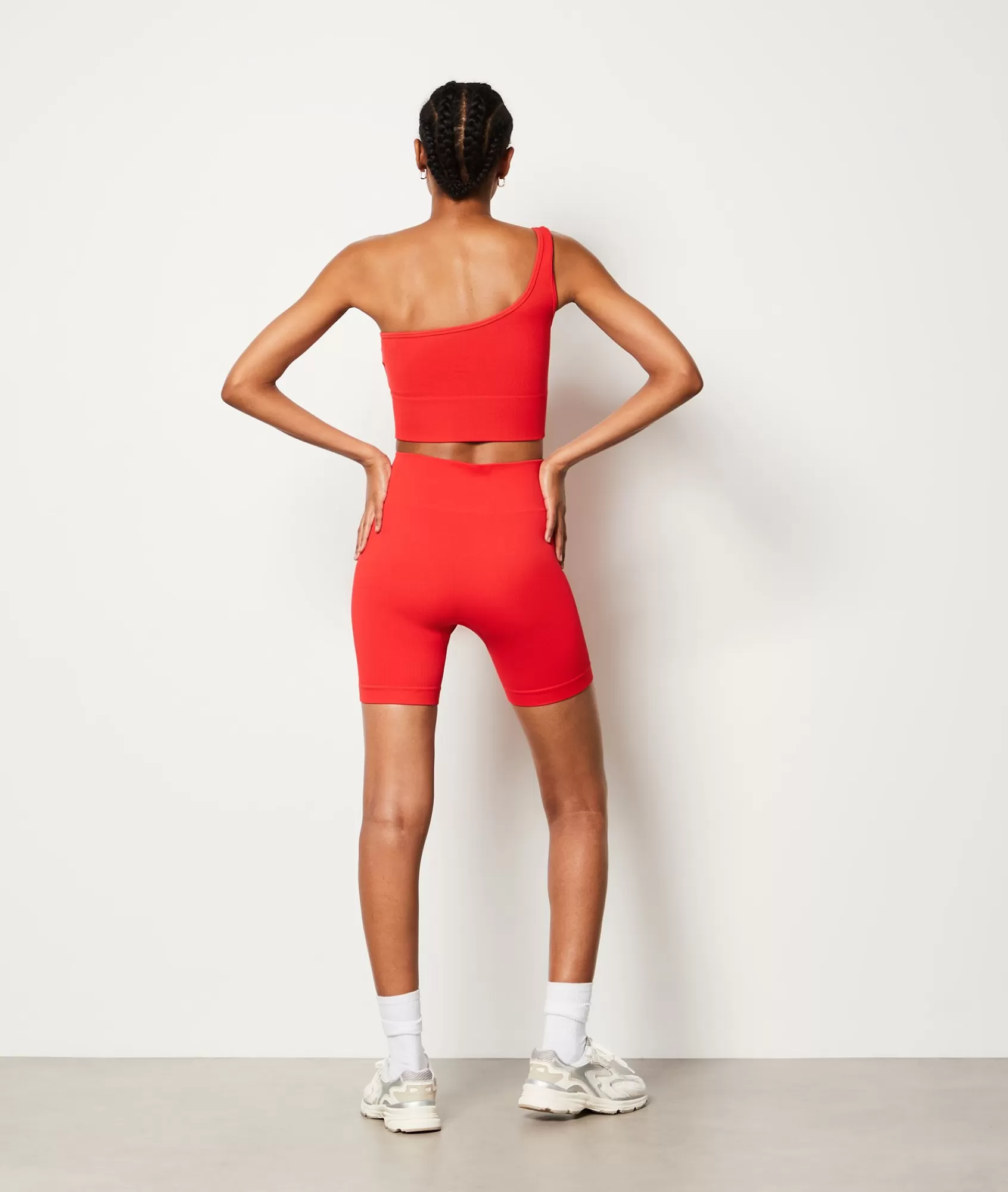 Etam Sports Bras>Ribbed Asymmetric Bralette - Light Support
