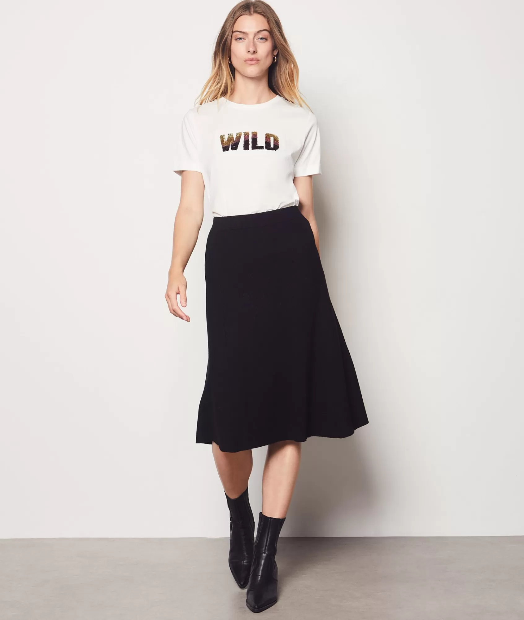 Etam Skirts>Ribbed Midi Skirt