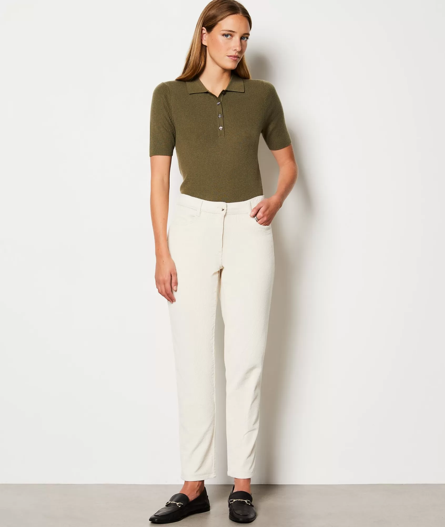 Etam Straight-leg Pants>Ribbed Trousers