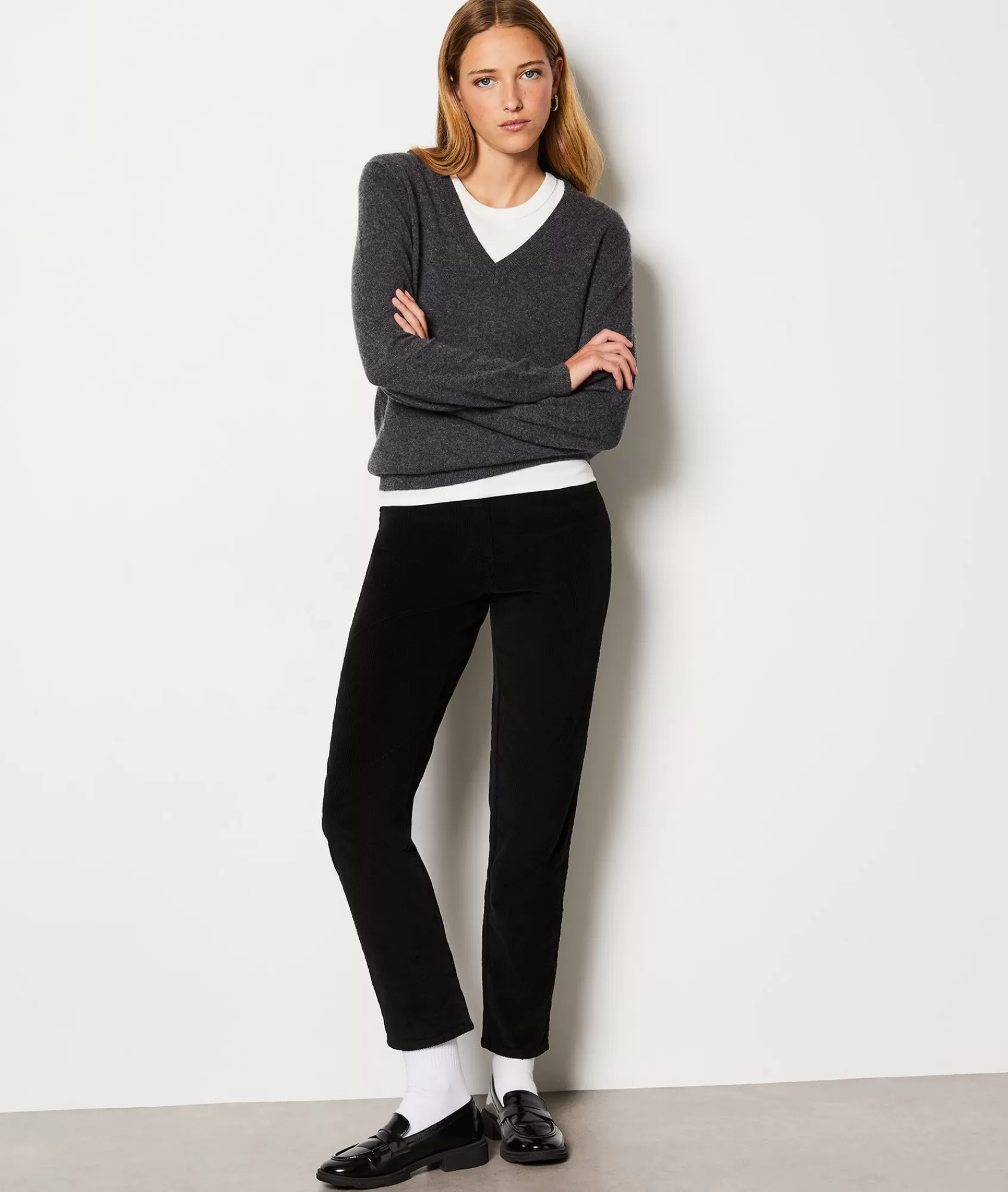 Etam Straight-leg Pants>Ribbed Trousers