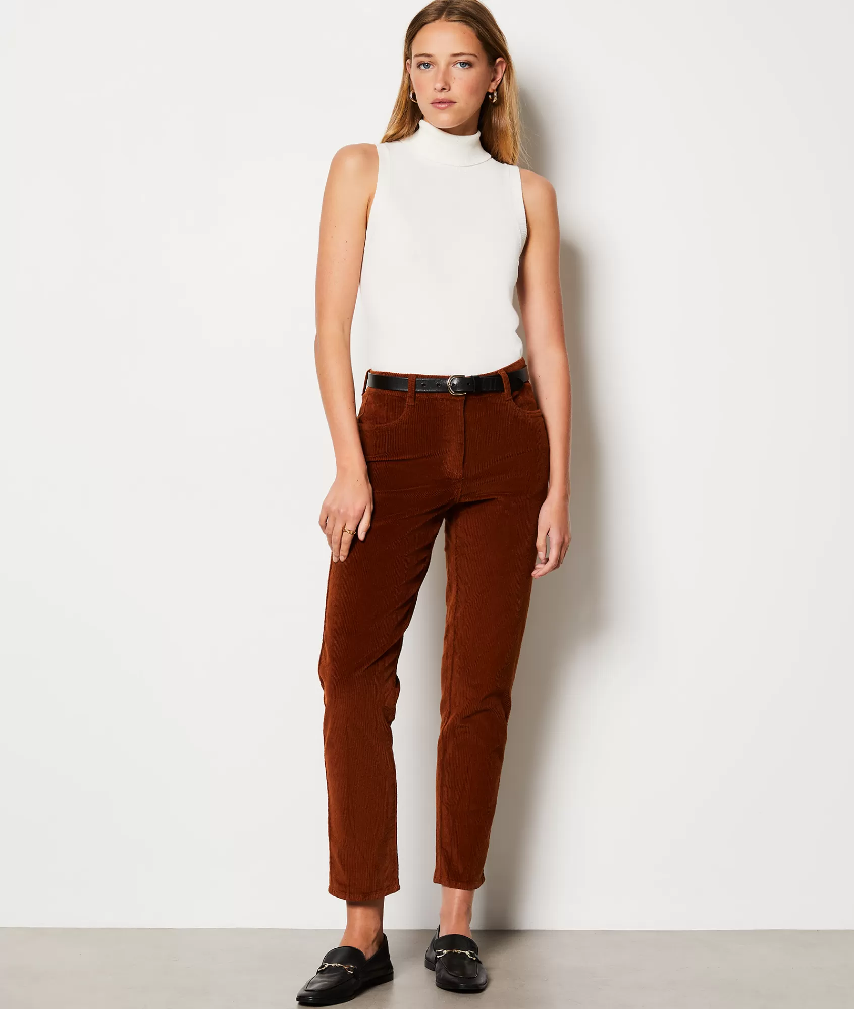 Etam Straight-leg Pants>Ribbed Trousers