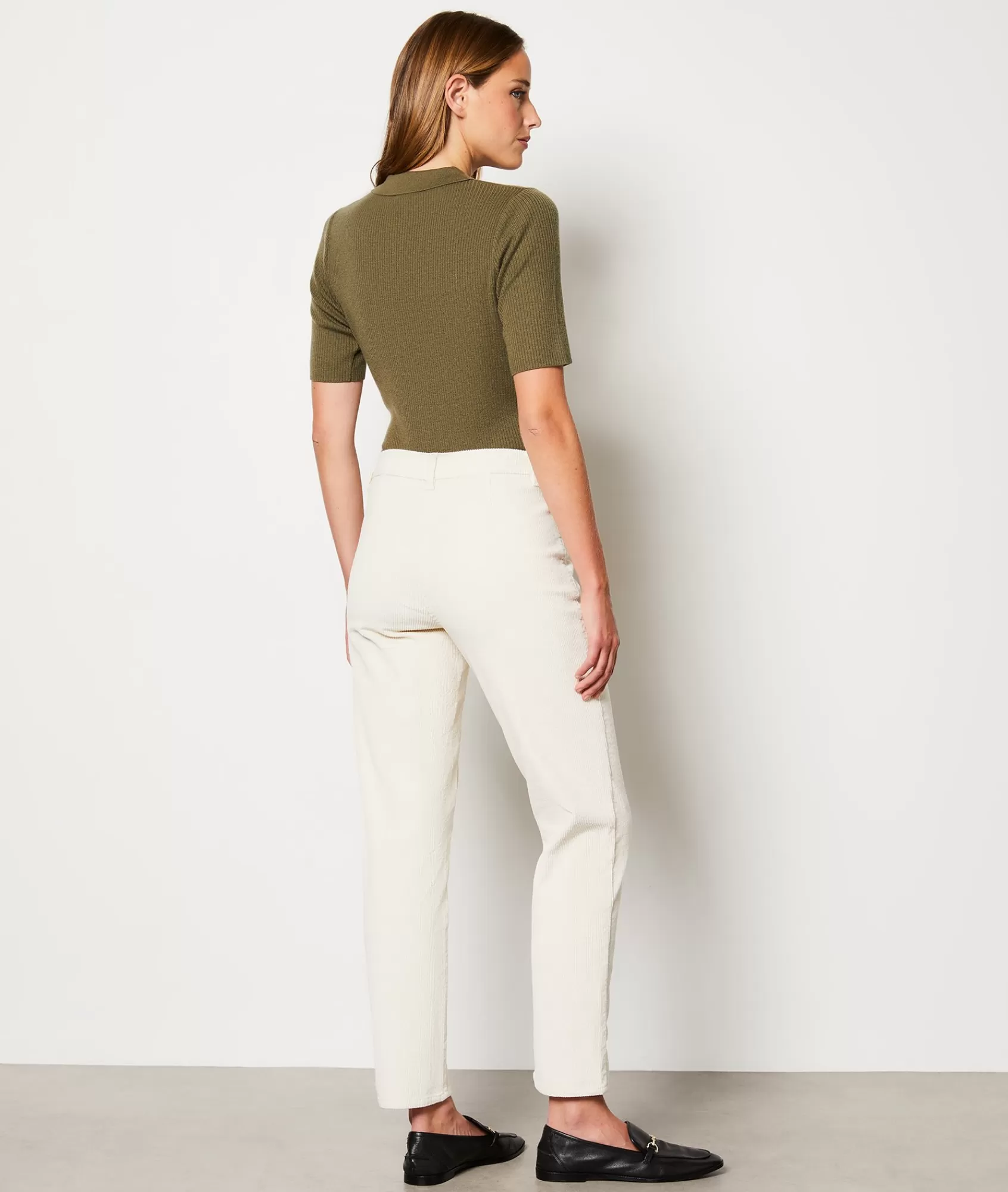Etam Straight-leg Pants>Ribbed Trousers