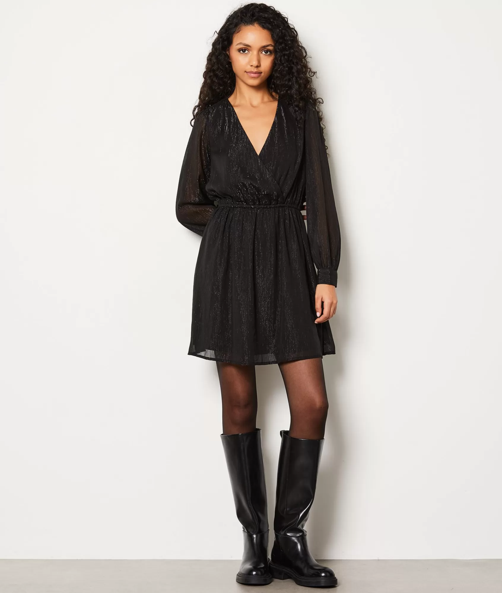 Etam Mini Dresses>Robe courte col V à paillettes