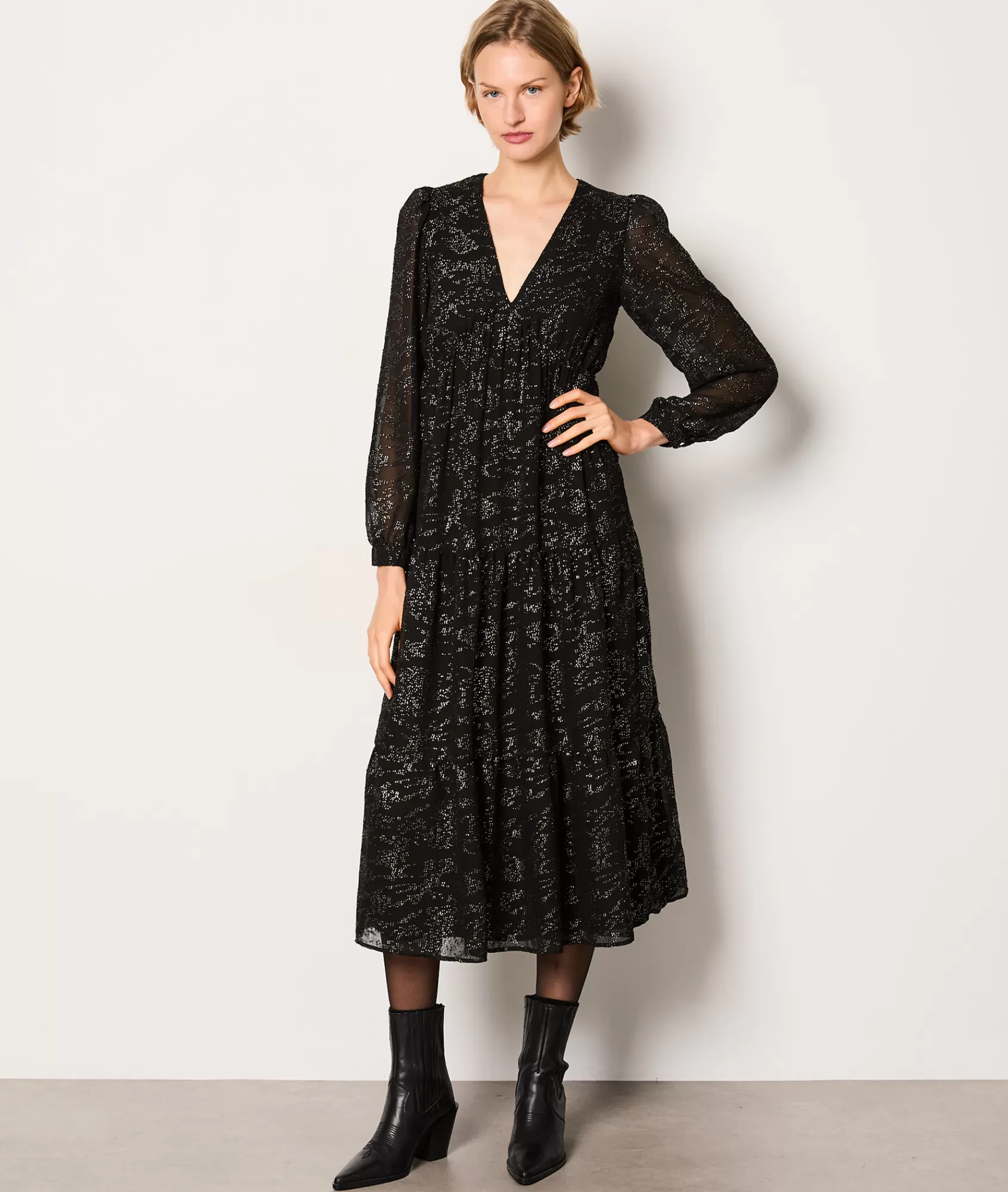 Etam Maxi Dresses>Robe longue irisée décolleté au dos