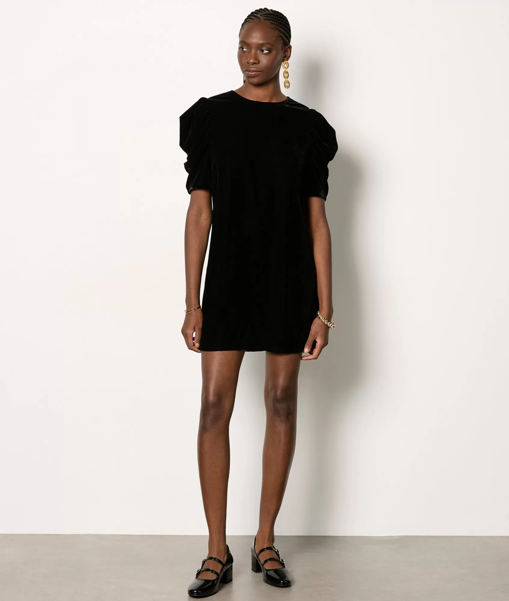 Etam Mini Dresses>Robe manches ballons en velours