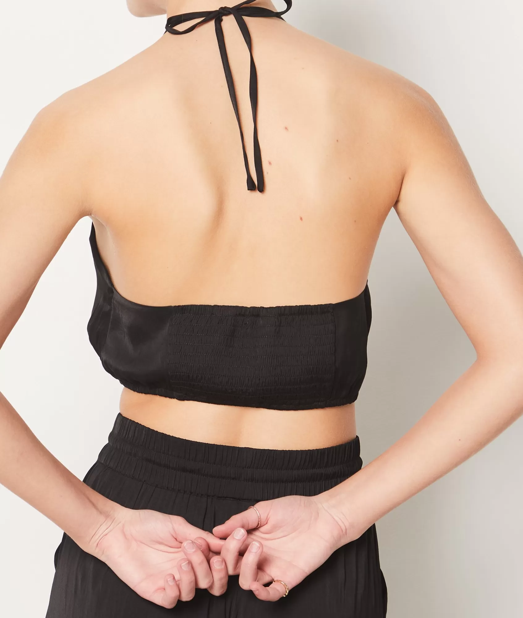 Etam Pyjama Tops>Satin Cropped Camisole