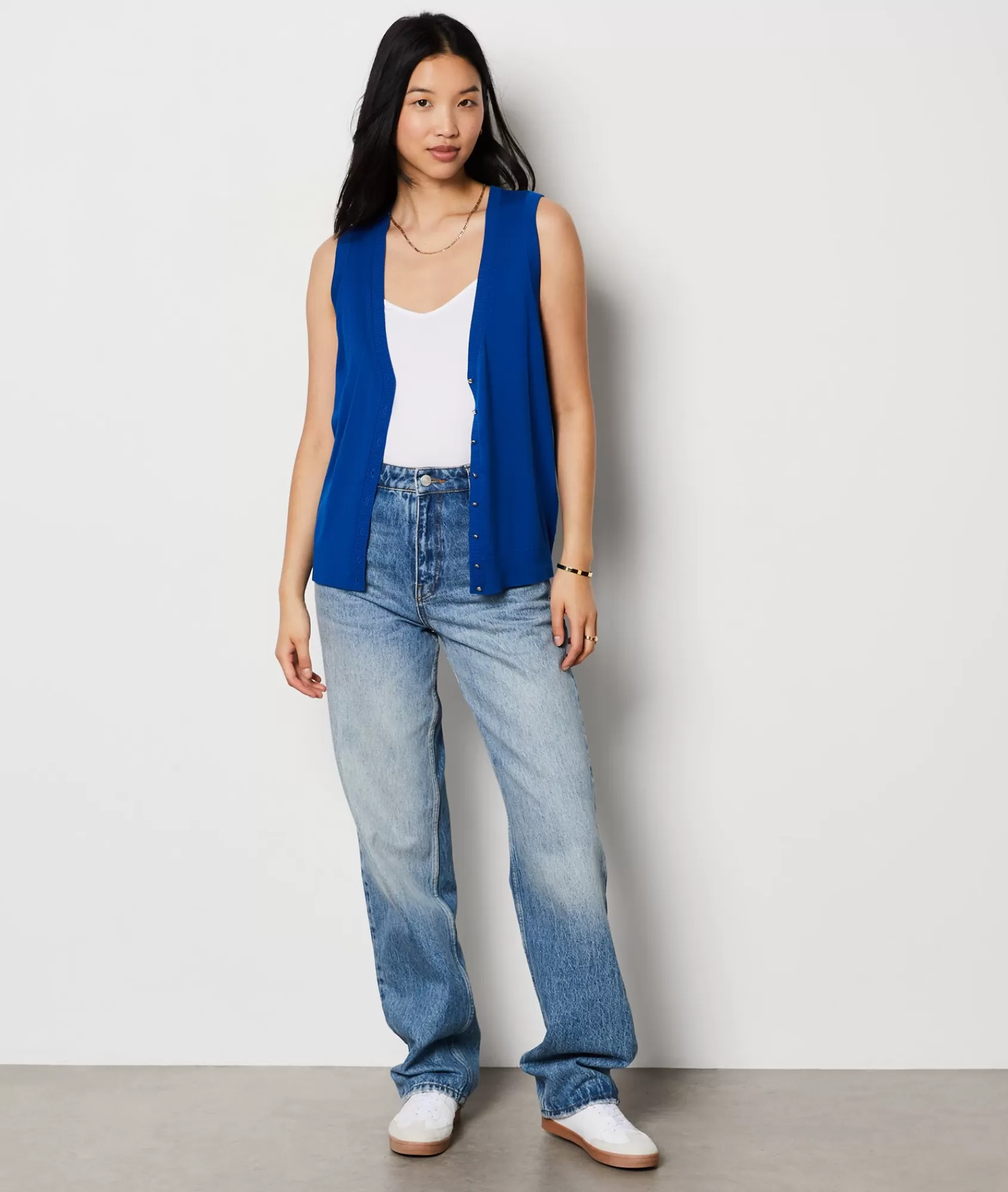 Etam Long Sleeves | Sleeveless>Sleeveless sweater with buttons