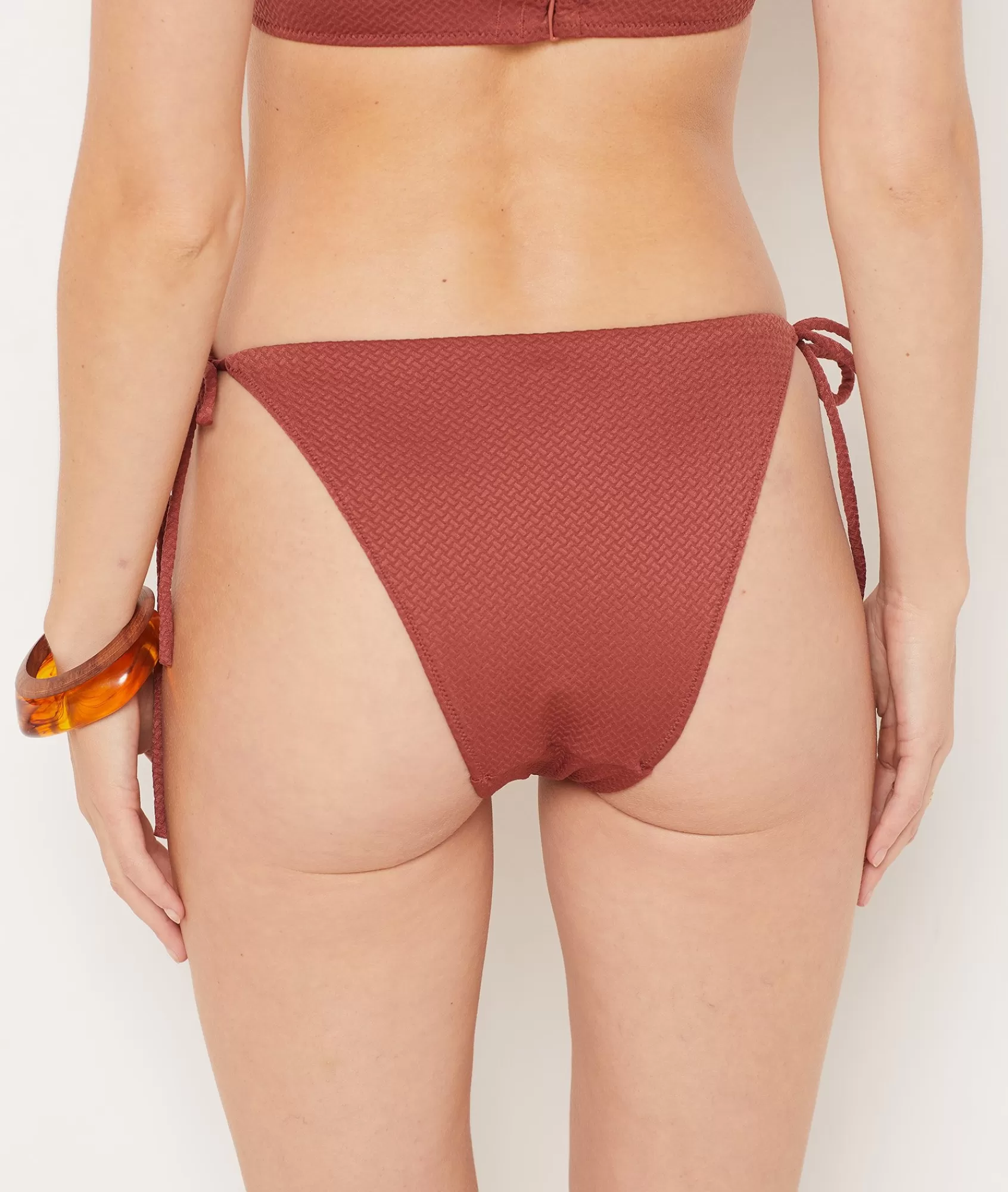 Etam More Responsible Swimwear | Fancy Swimwear>String Bikini Bottom Textured Bikini Bottom