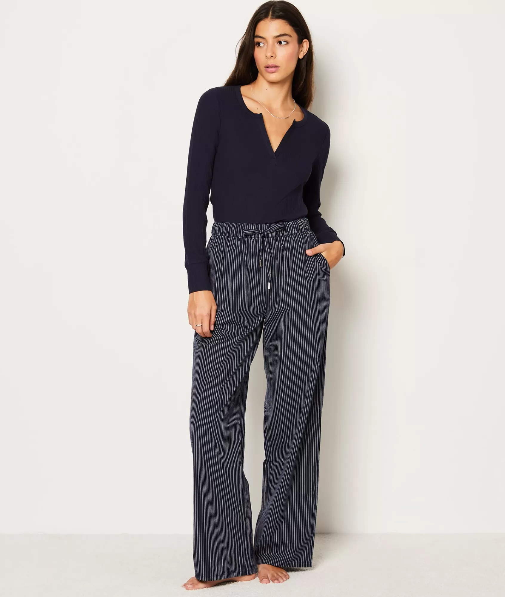 Etam Pyjama Bottoms>Striped Cotton Pyjama Bottoms