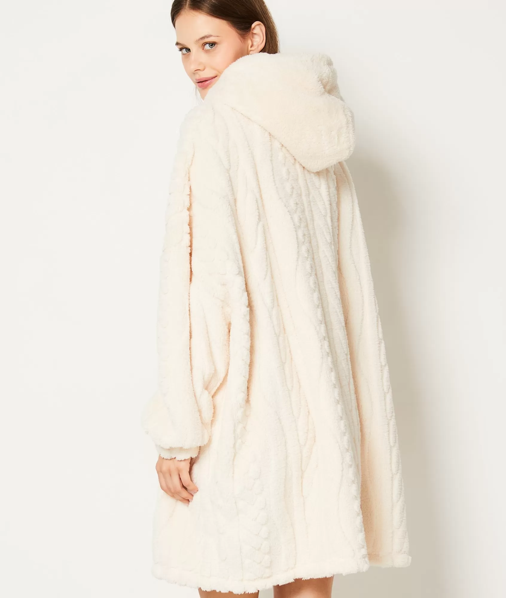 Etam Pyjama Ponchos, Sweatshirts & Jackets | Pyjama Tops>Sweat à capuche polaire