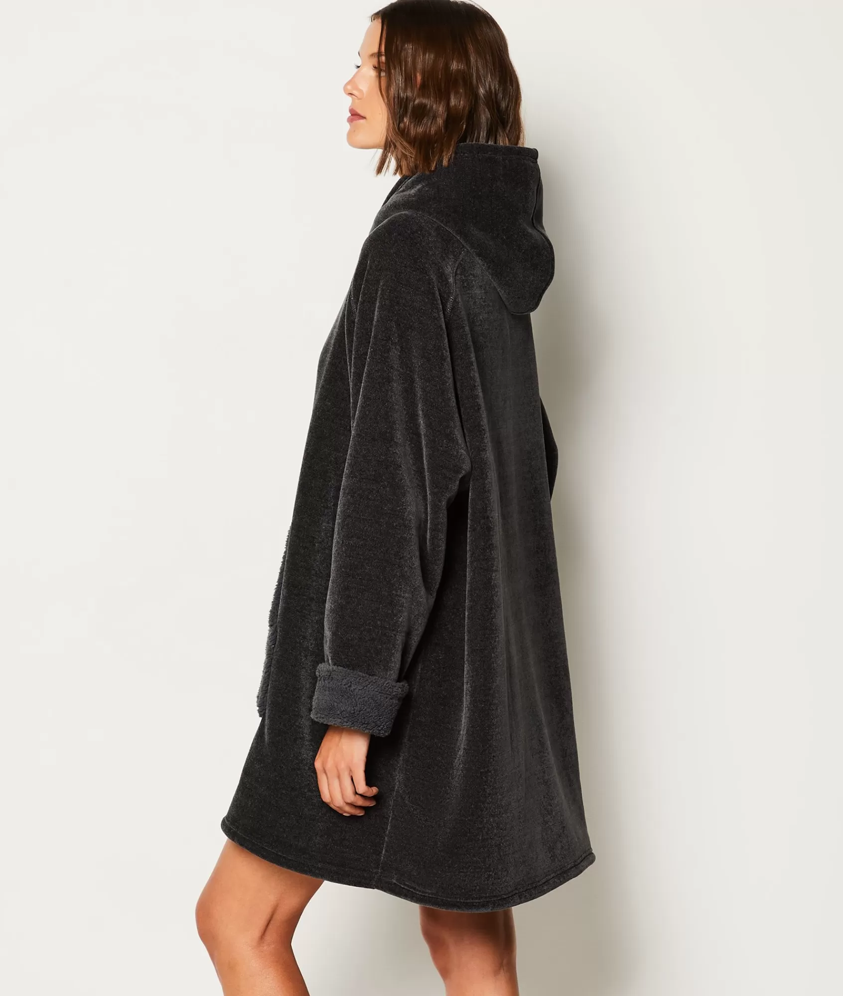 Etam Loungewear | Pyjama Ponchos, Sweatshirts & Jackets>Sweat avec capuche polaire