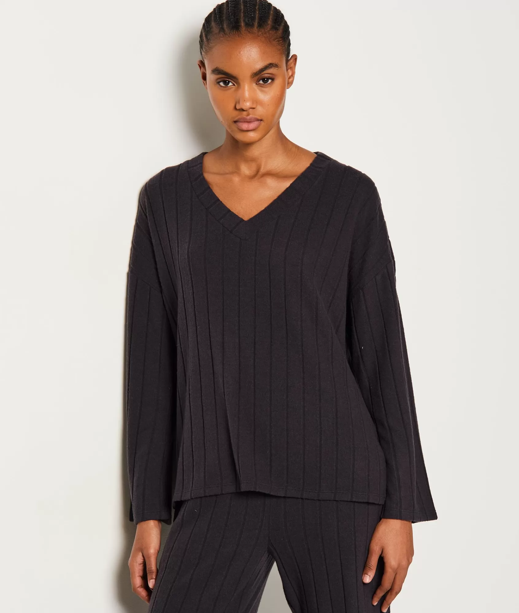 Etam Loungewear | Pyjama Ponchos, Sweatshirts & Jackets>Sweat de pyjama côtelé