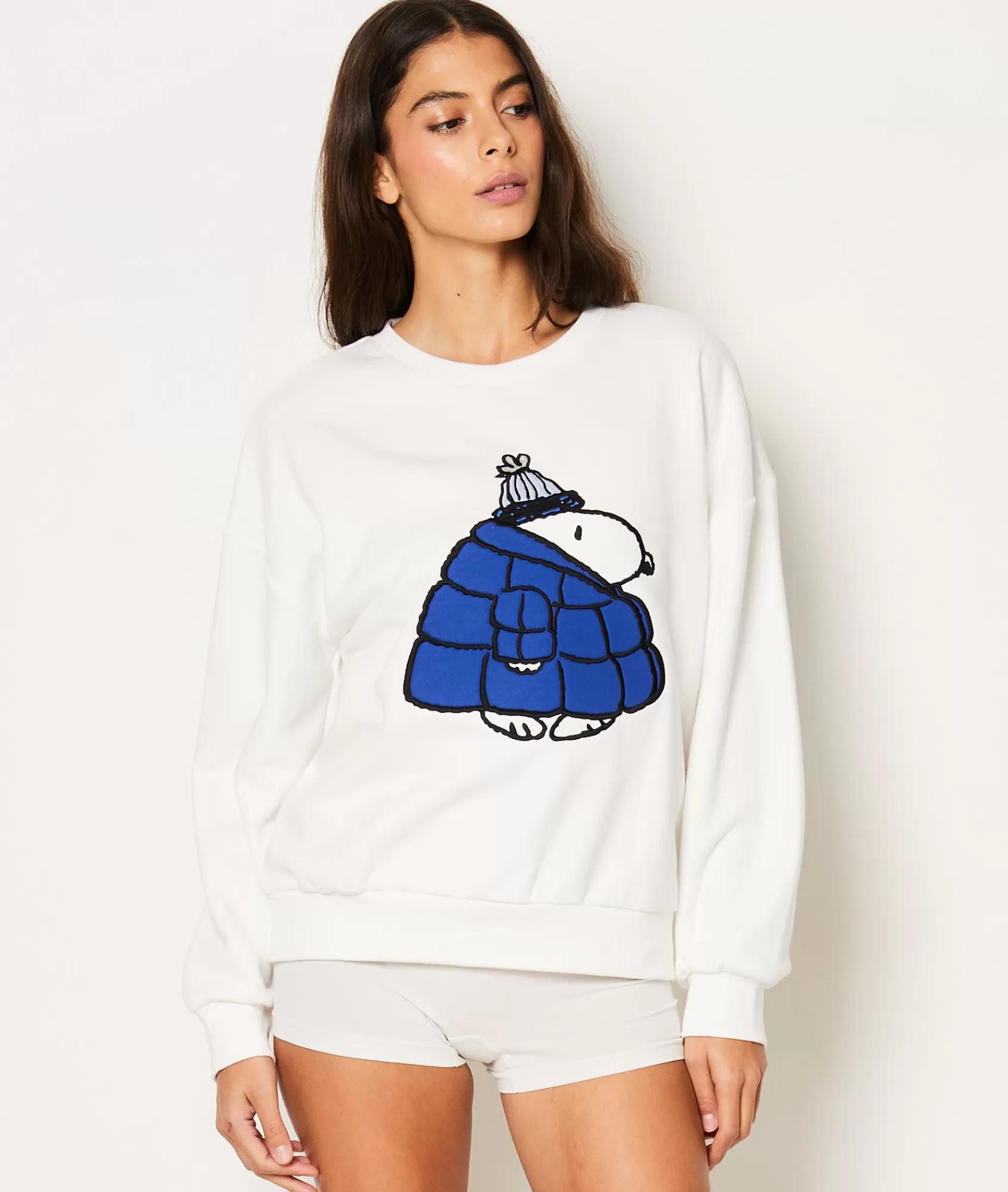 Etam Pyjama Ponchos, Sweatshirts & Jackets | Pyjama Tops>Sweat de pyjama en coton Snoopy Peanuts™