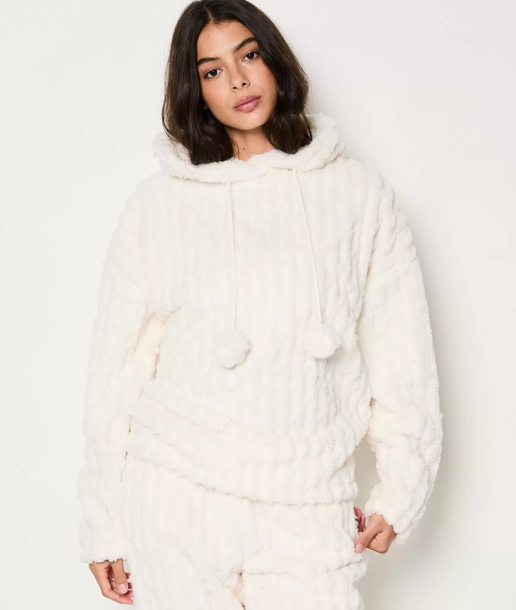 Etam Pyjama Ponchos, Sweatshirts & Jackets | Pyjama Tops>Sweat de pyjama polaire à capuche