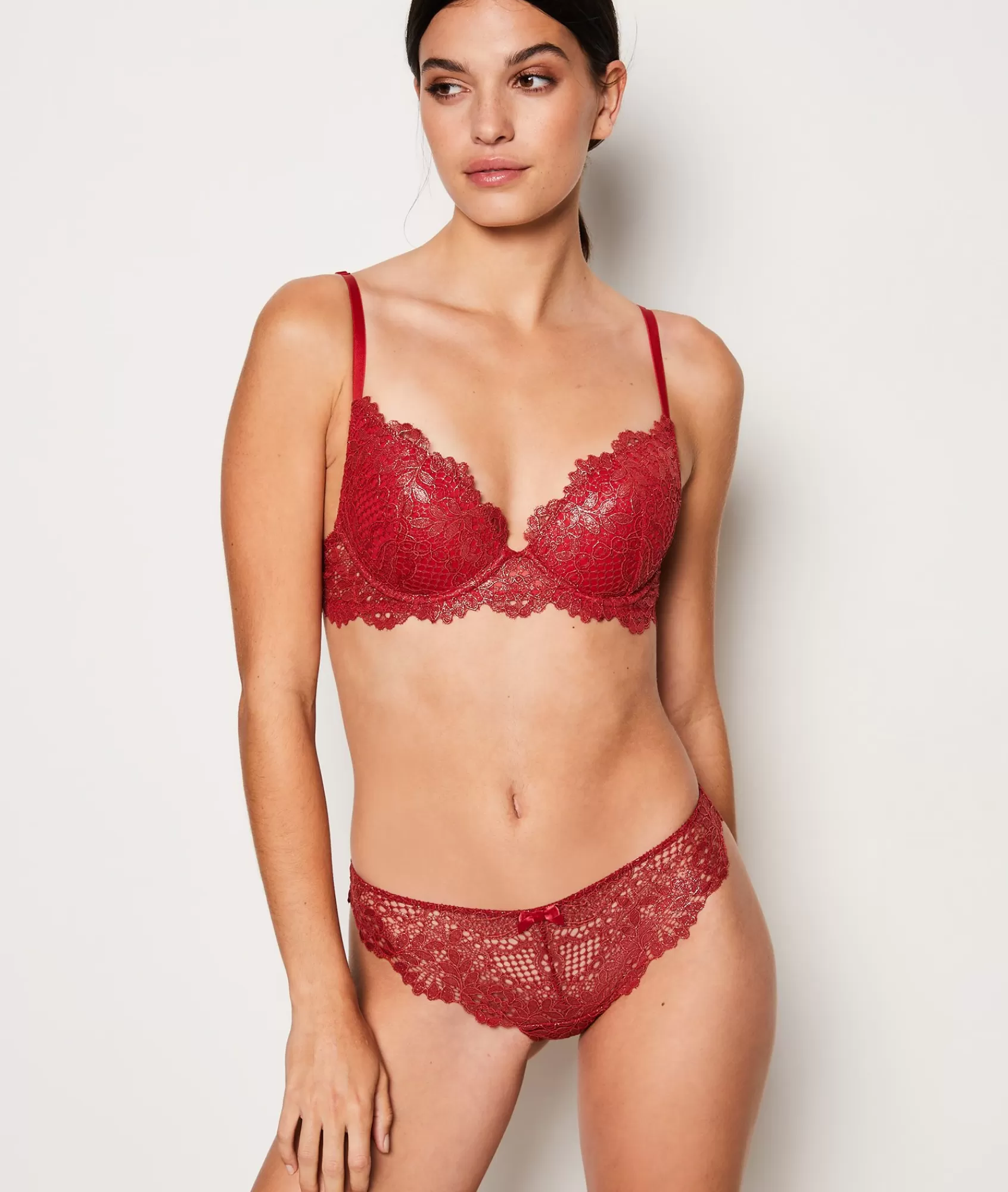 Etam Tanga>Tanga en dentelle irisé