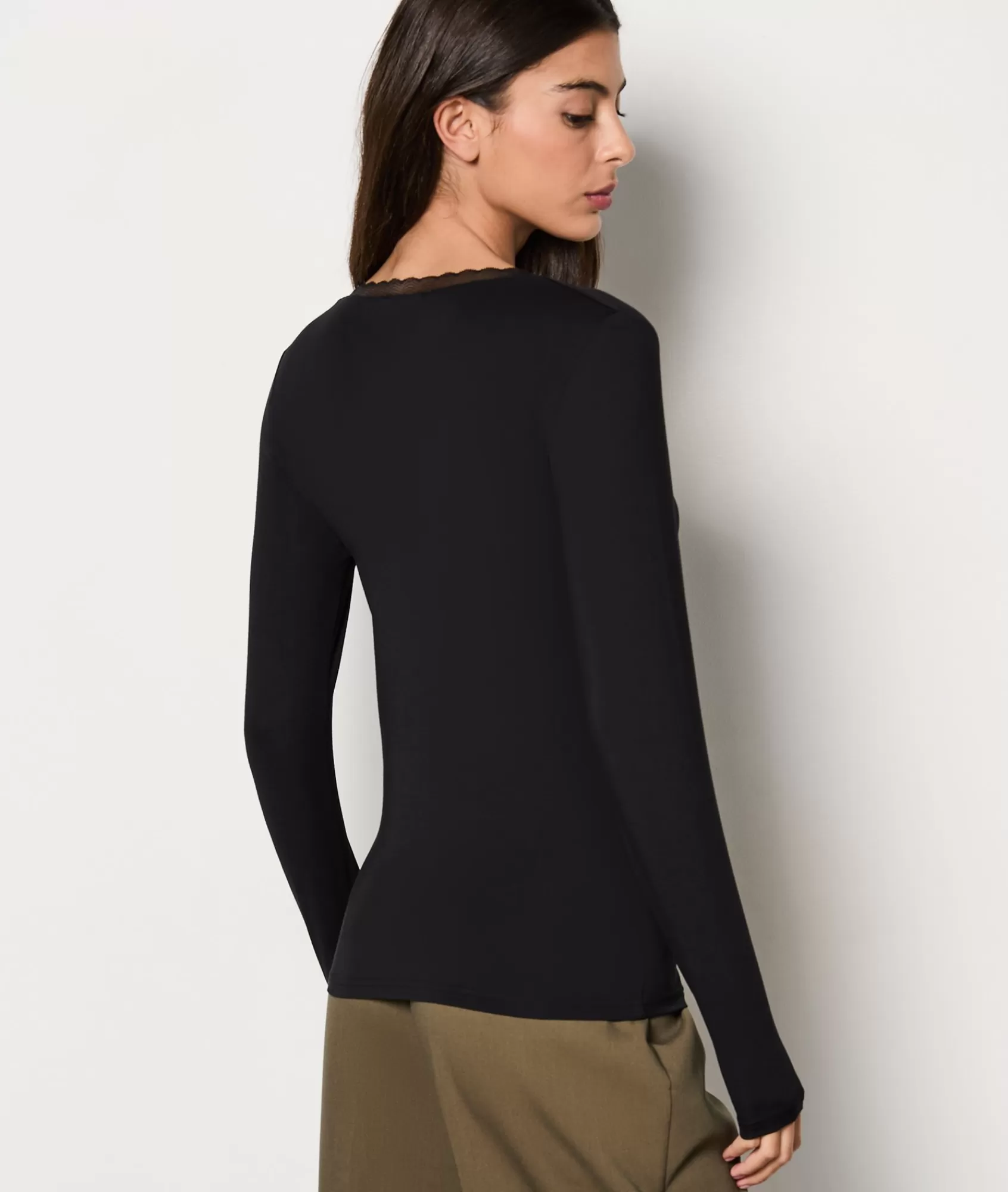 Etam T-shirts | Pyjama Tops>Thermal knit Long-sleeved T-shirt