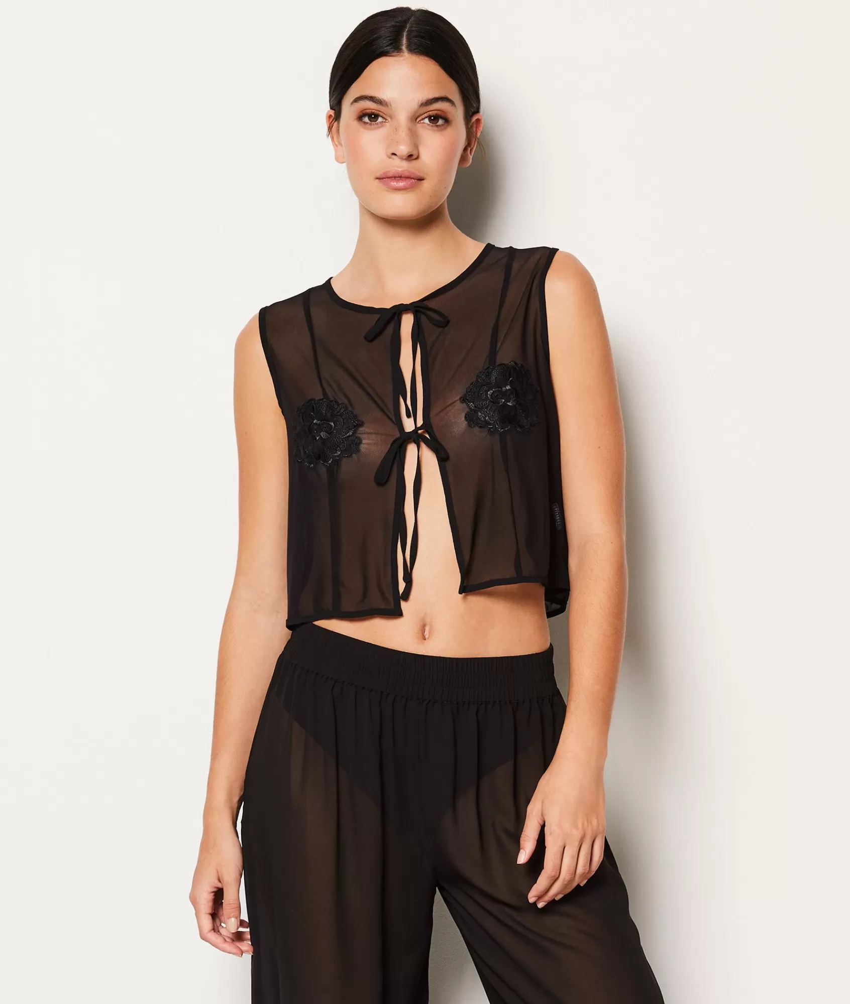 Etam Pyjama Tops>Top sans manches transparent